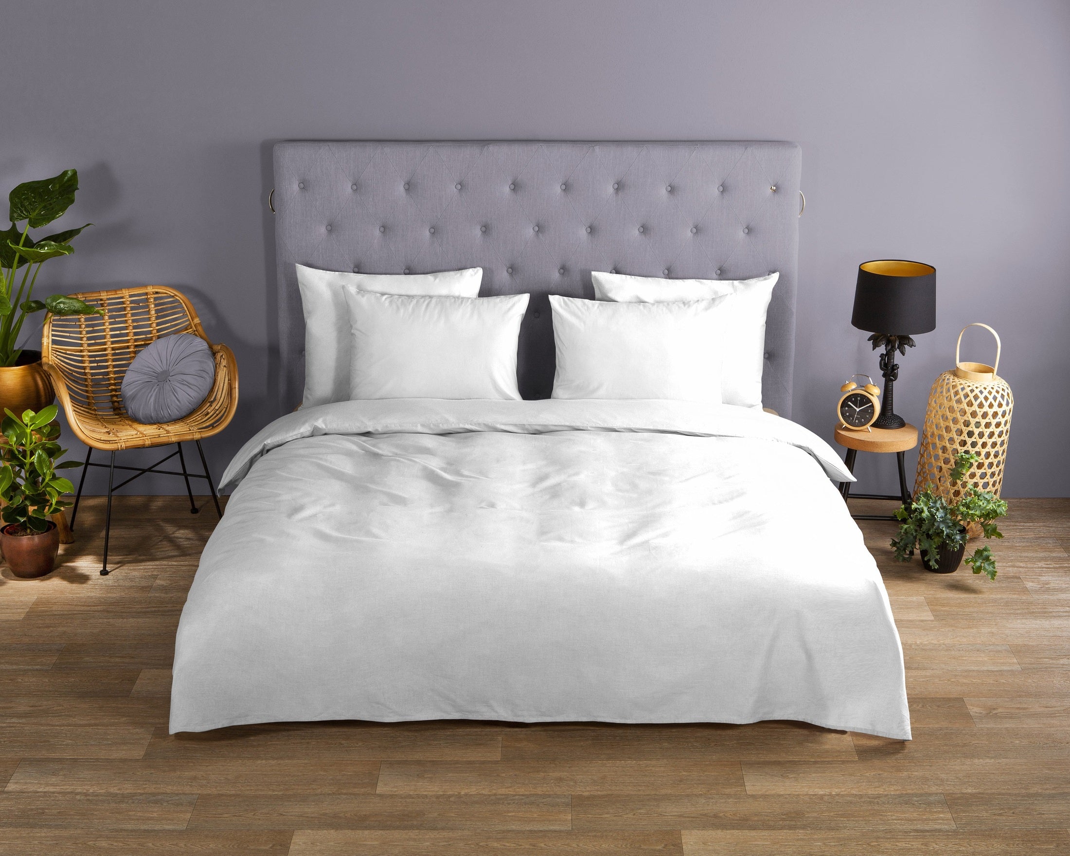 Good Morning Dekbedovertrek Katoen Uni - White