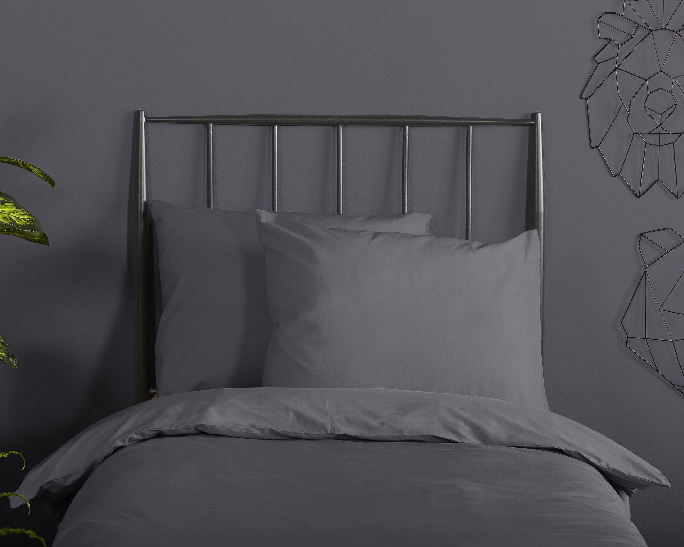 Good Morning Dekbedovertrek Katoen Uni - Anthracite