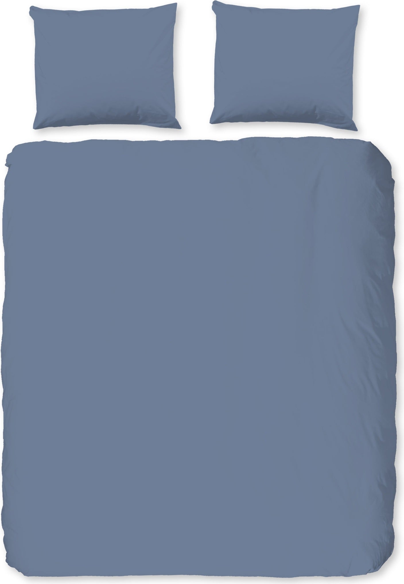 Good Morning Dekbedovertrek Flanel Uni - Blue