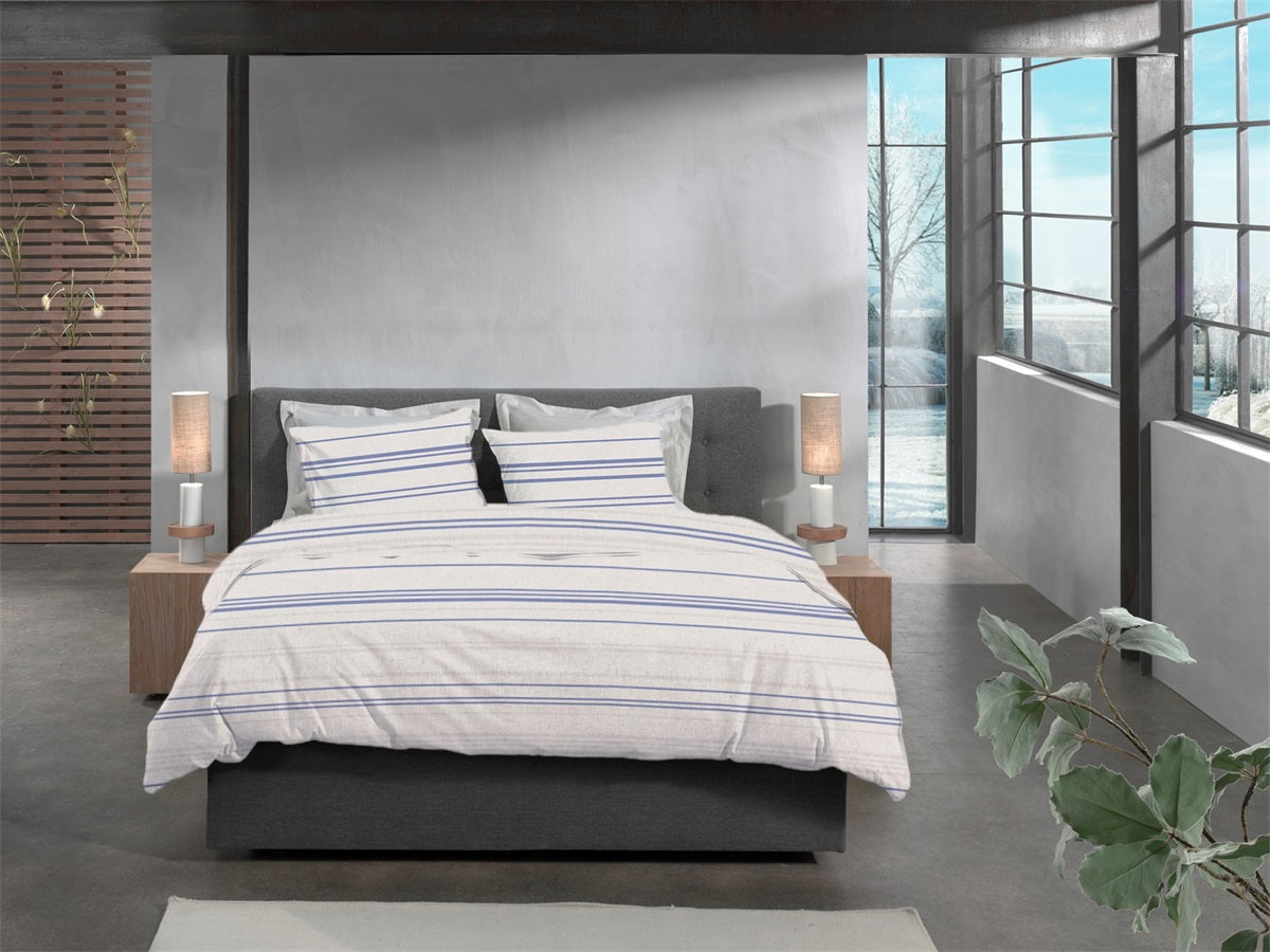 Heckettlane Dekbedovertrek Flanel Mattia Grey