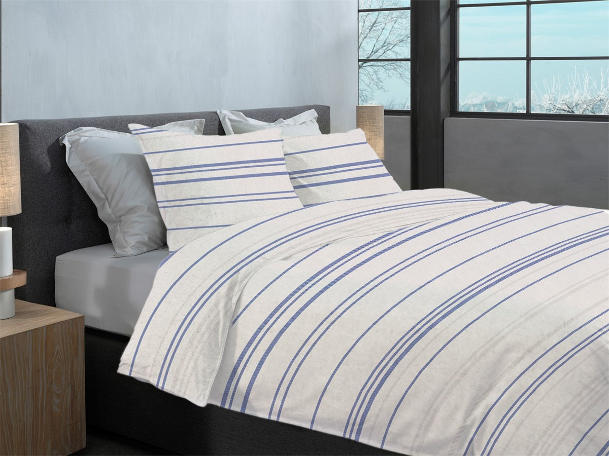 Heckettlane Dekbedovertrek Flanel Mattia Grey