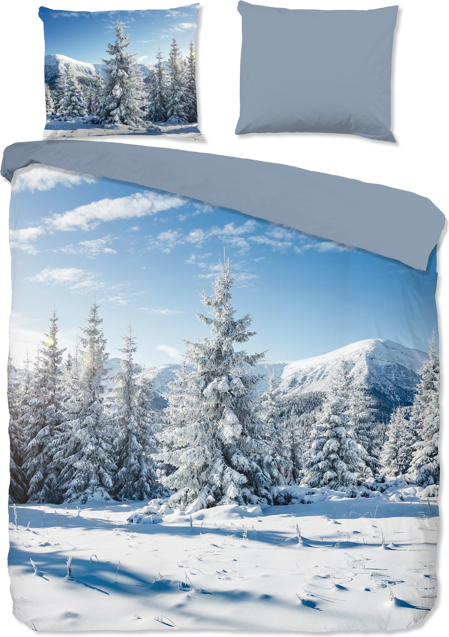 Good Morning Dekbedovertrek Flanel Albert - Blue