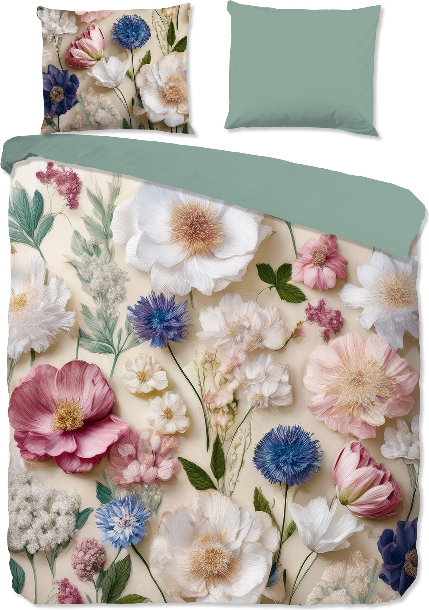 Good Morning Dekbedovertrek Flanel Zelma - Sand