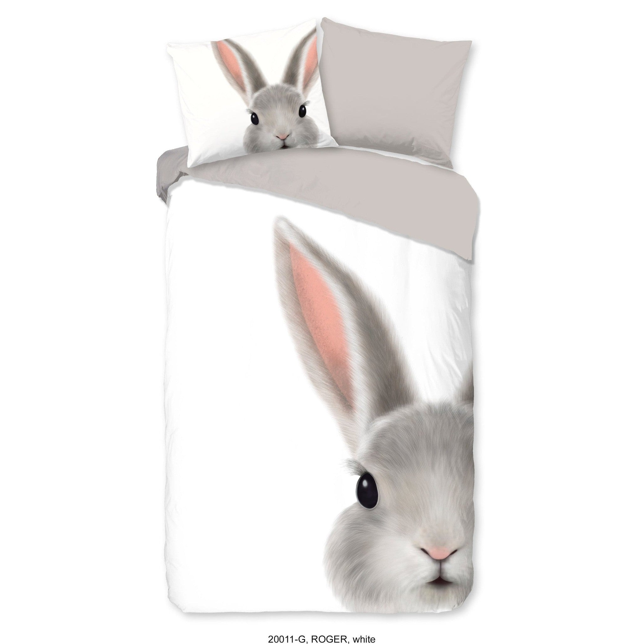 Housse de Couette Good Morning Coton Roger Blanc