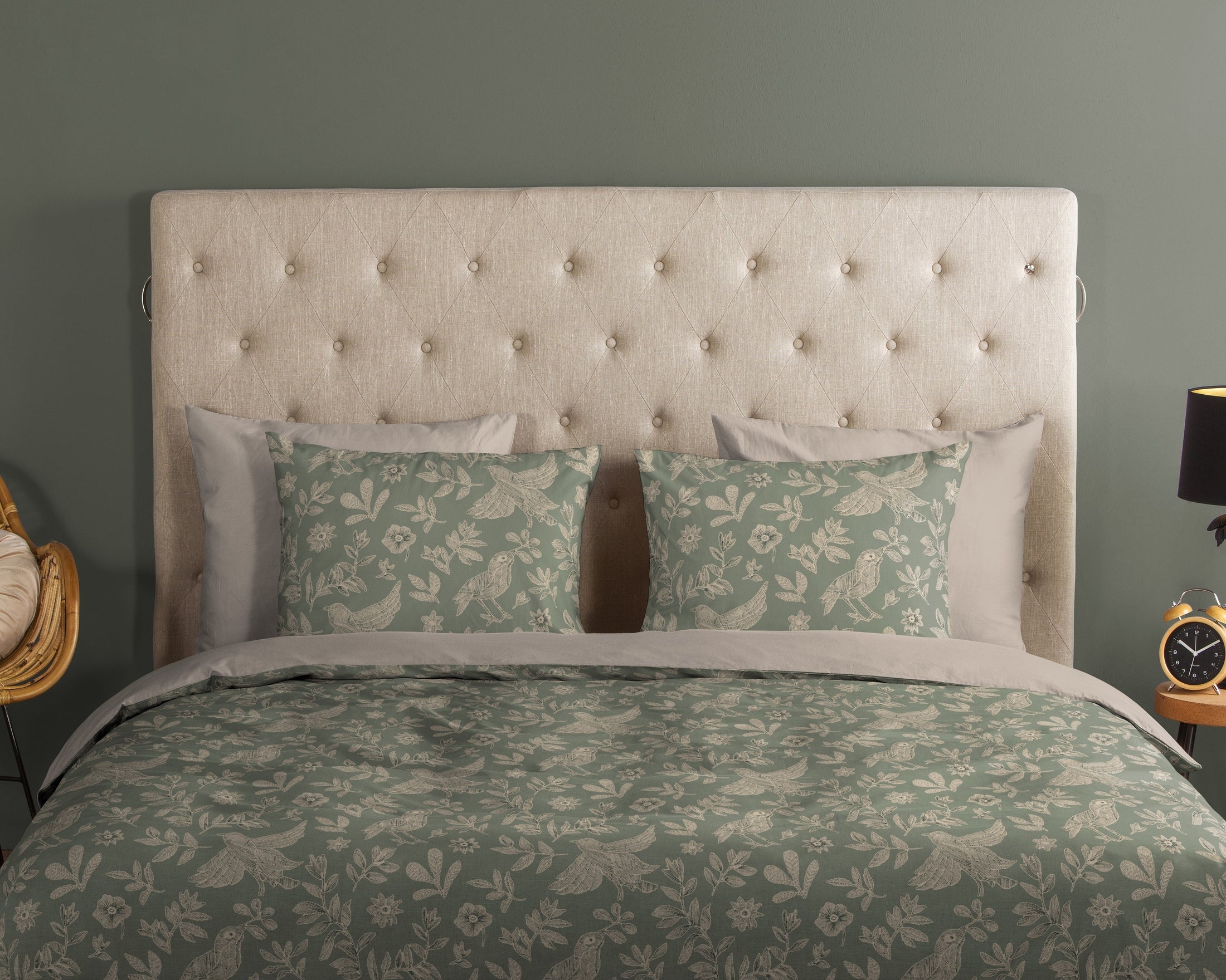 Good Morning Dekbedovertrek Katoen Odette - Green