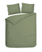 Heckettlane dekbedovertrek Diamante Laurel Green katoen-satijn