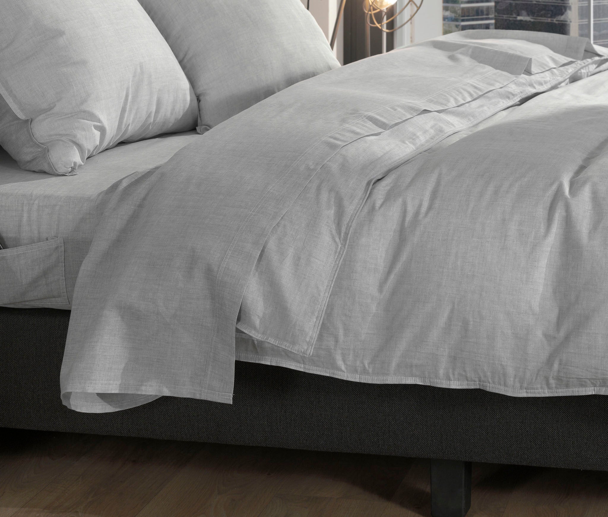 Zo Home laken Lino Dove Grey katoen