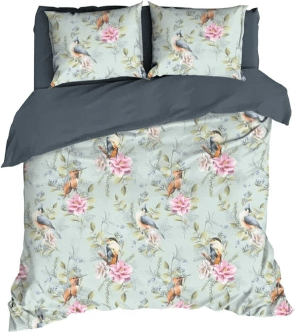 Satin d'Or Housse de couette Satin Songbird Multi