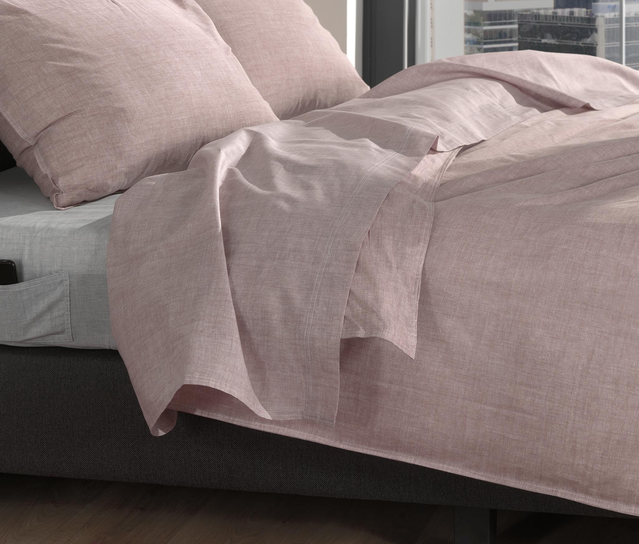 Zo Home laken Lino Shell Nude katoen