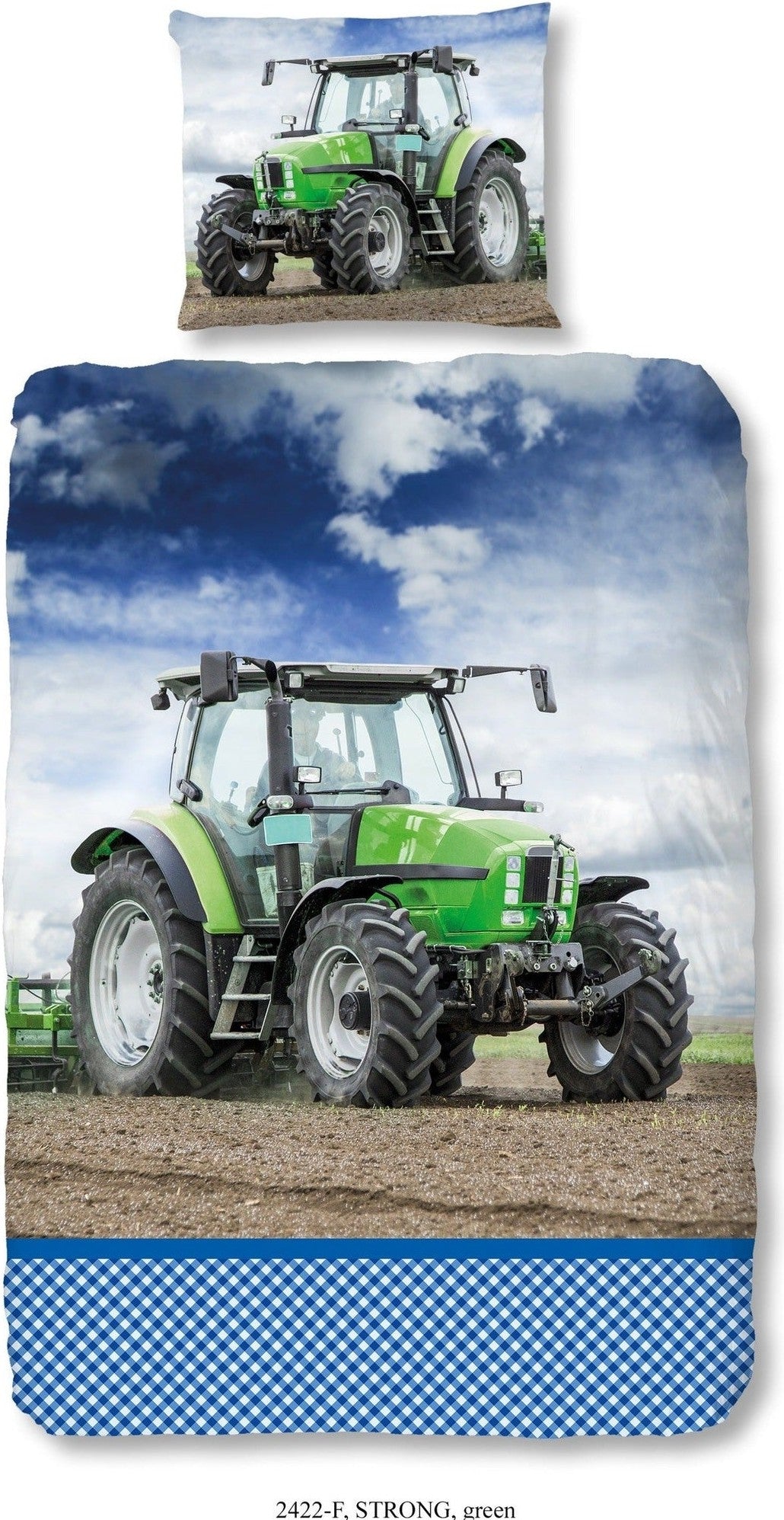 Good Morning Housse de Couette Flanelle Vert Fort