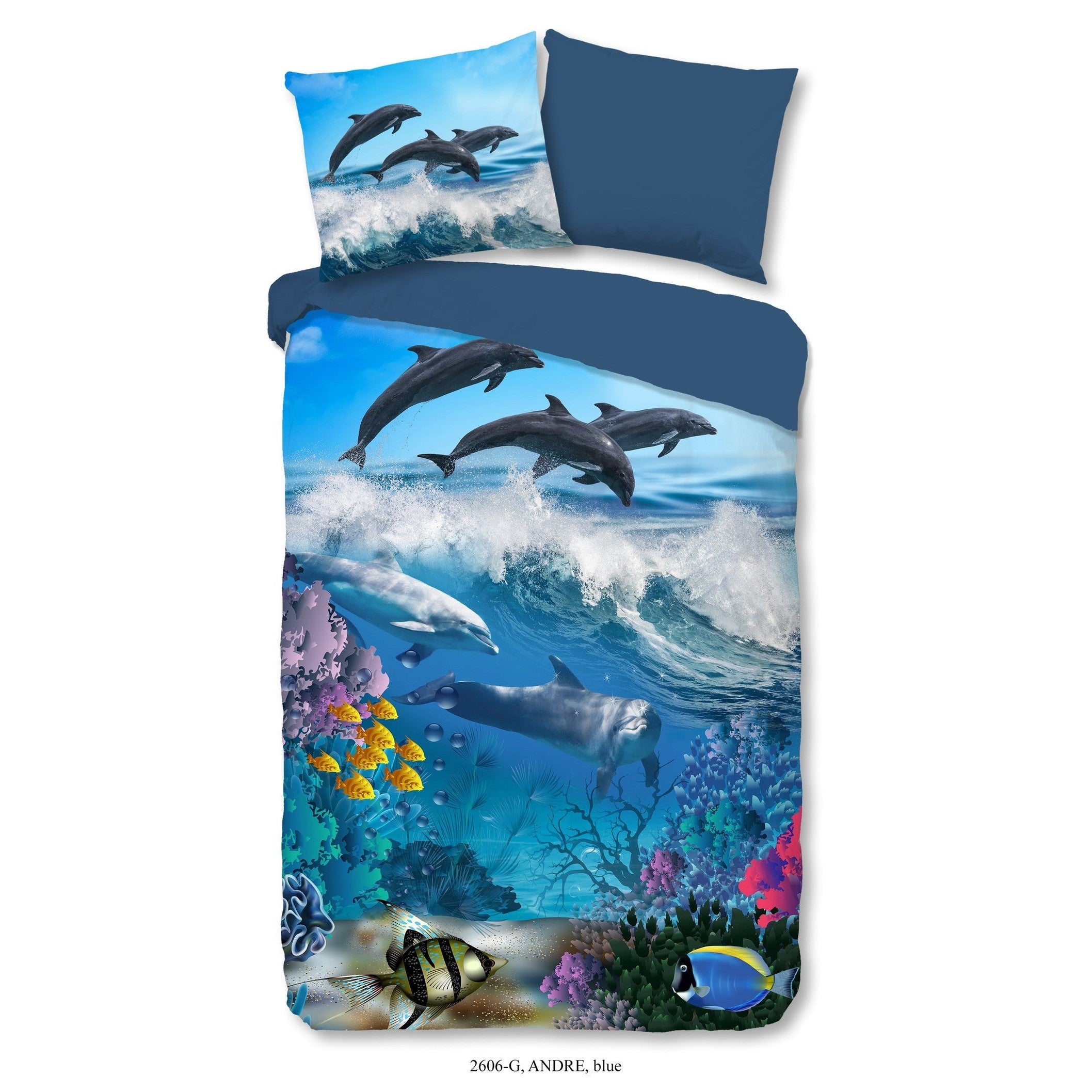 Housse de Couette Good Morning Coton Andre Bleu