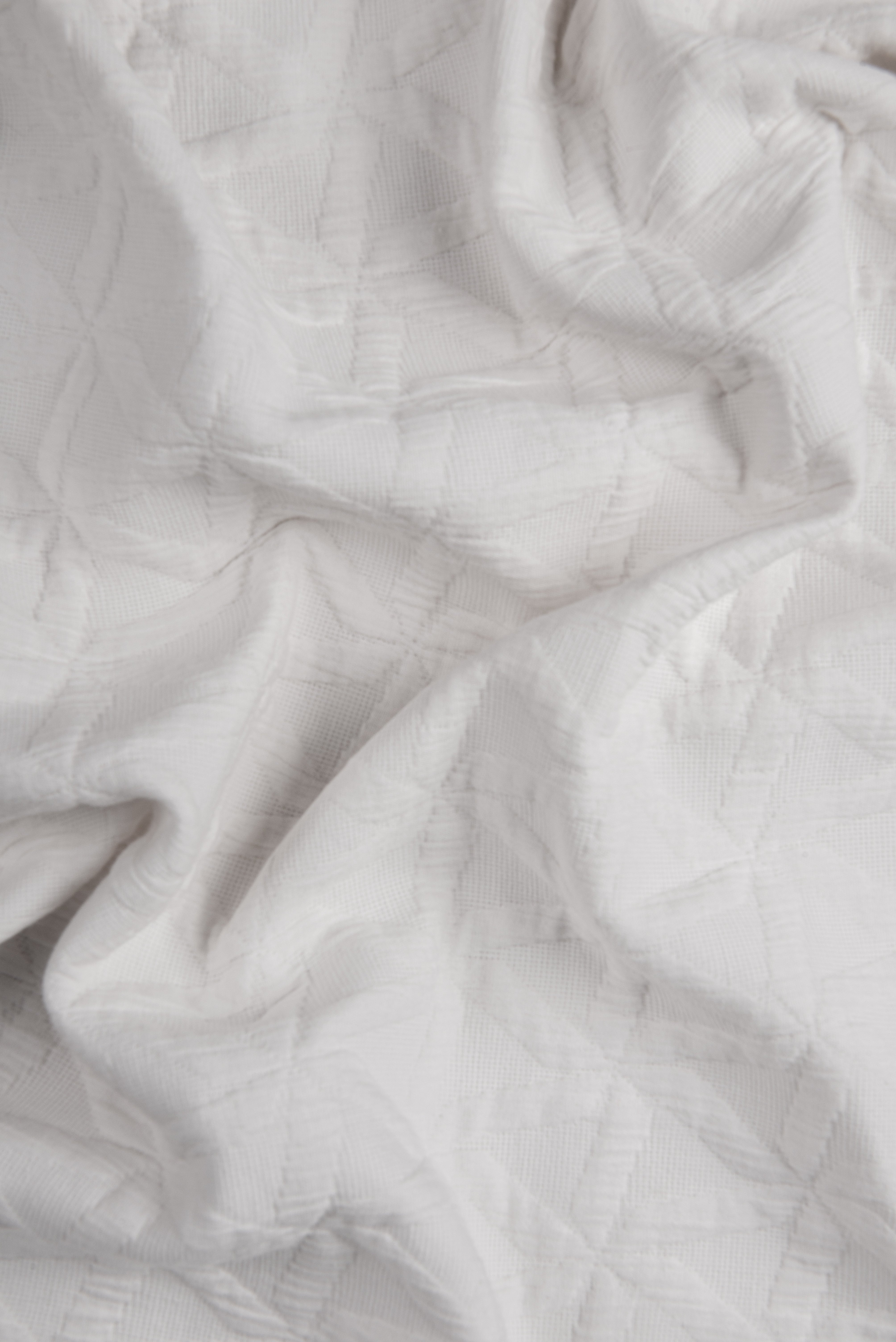 Yellow bedsprei Rombo White katoen