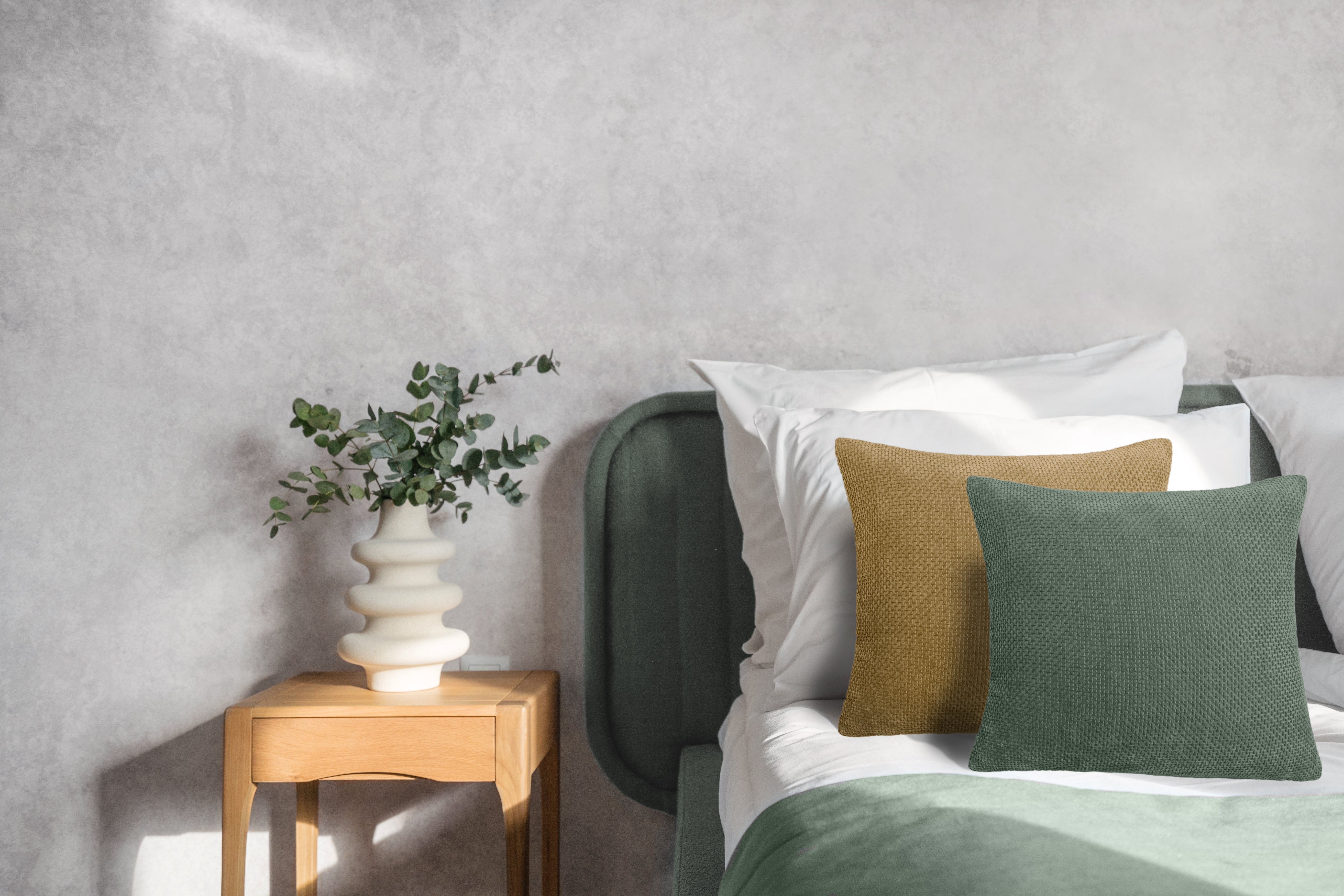 Heckettlane sierkussen Panama Calla Green polyester