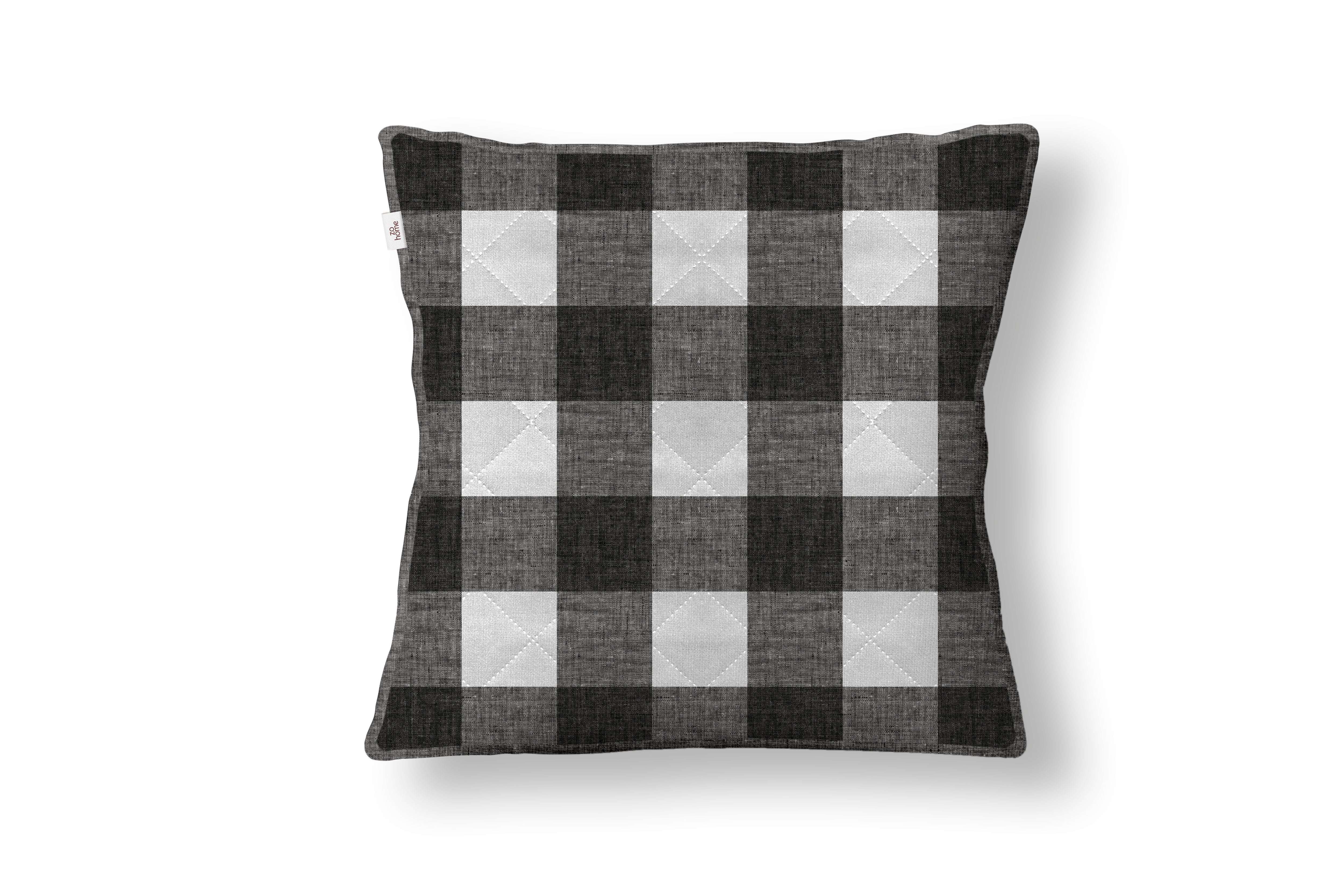 Zo Home sierkussen Quattro di Lino Dark Grey polyester