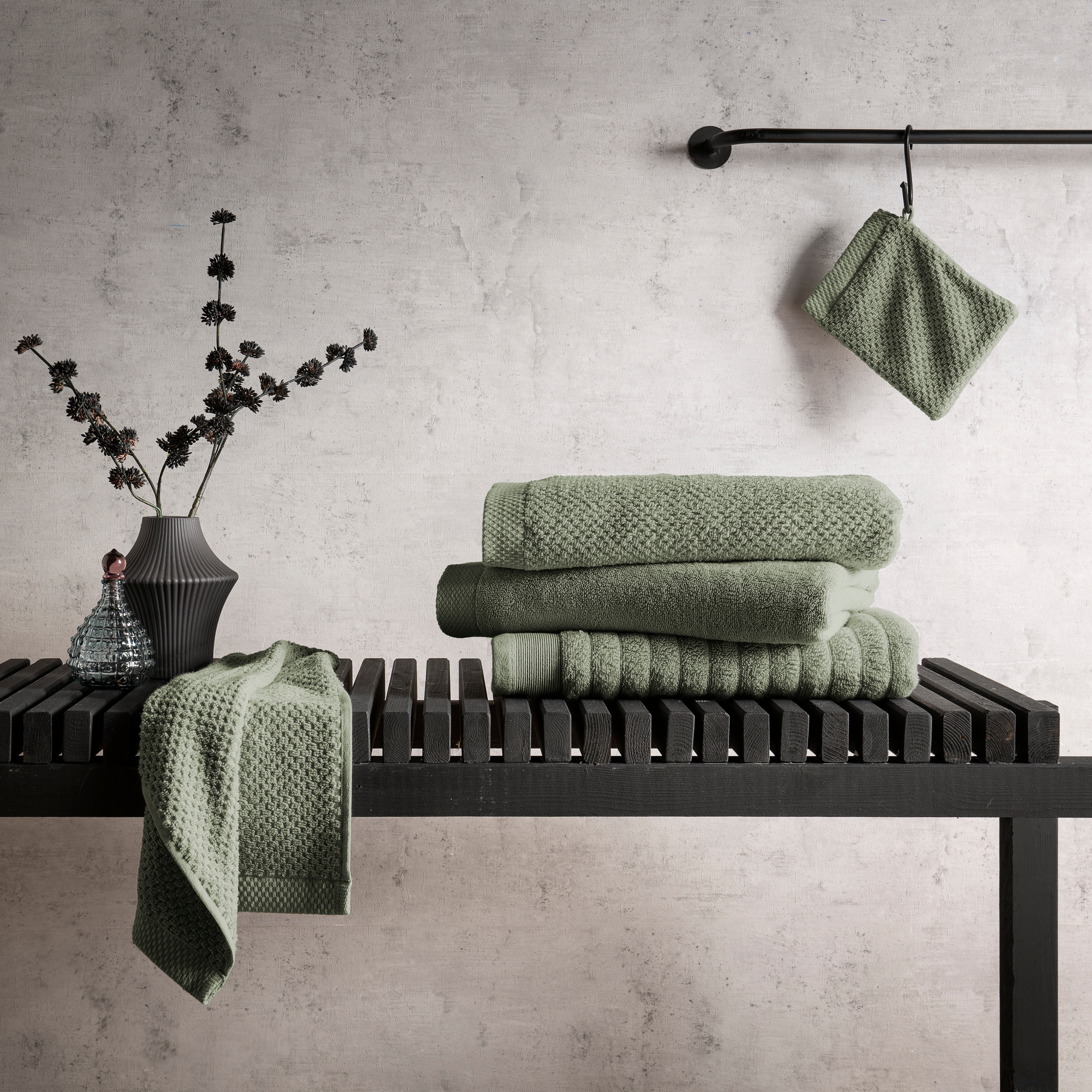 Heckettlane badtextiel Prestige Army Green
