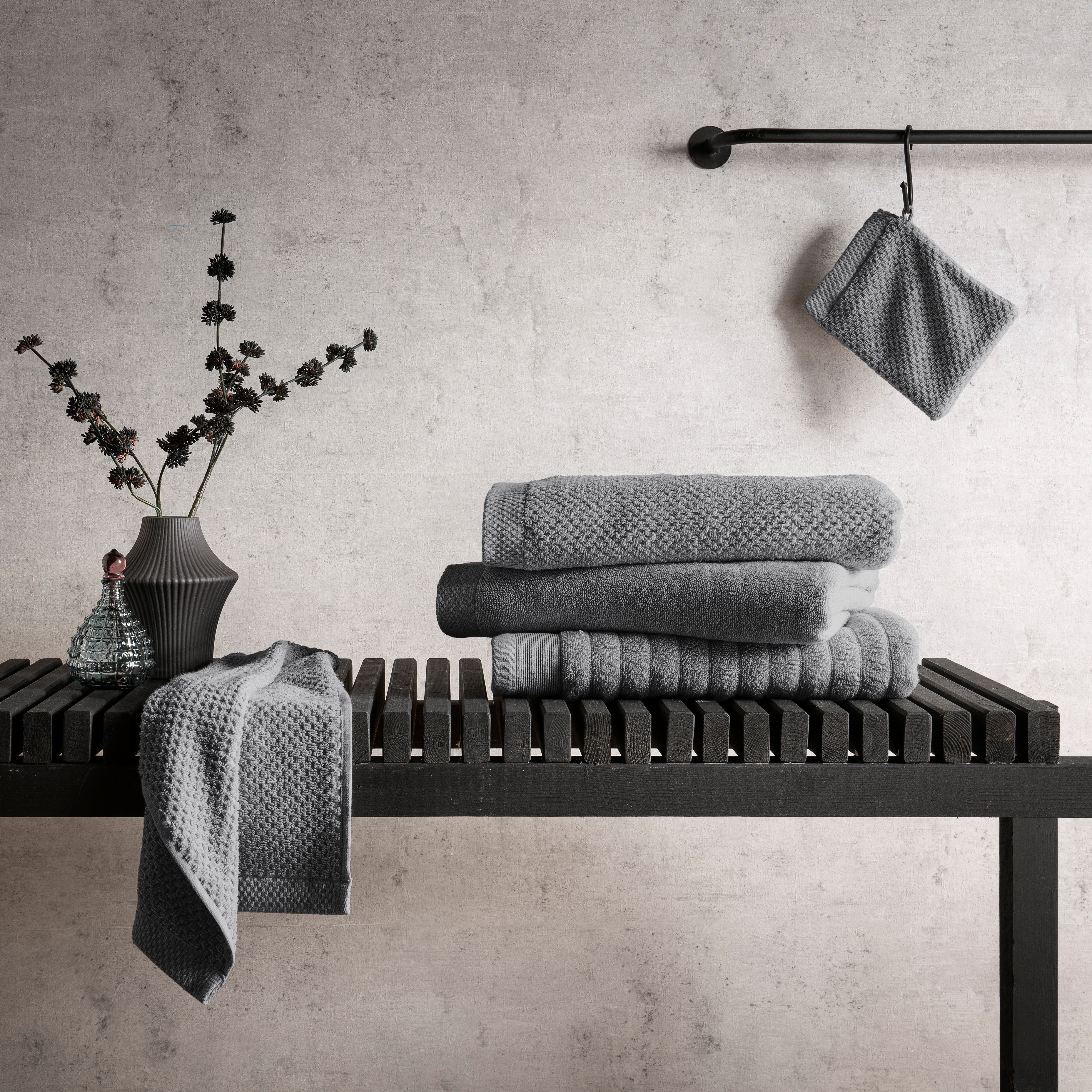 Heckettlane badtextiel Prestige Classic Anthracite