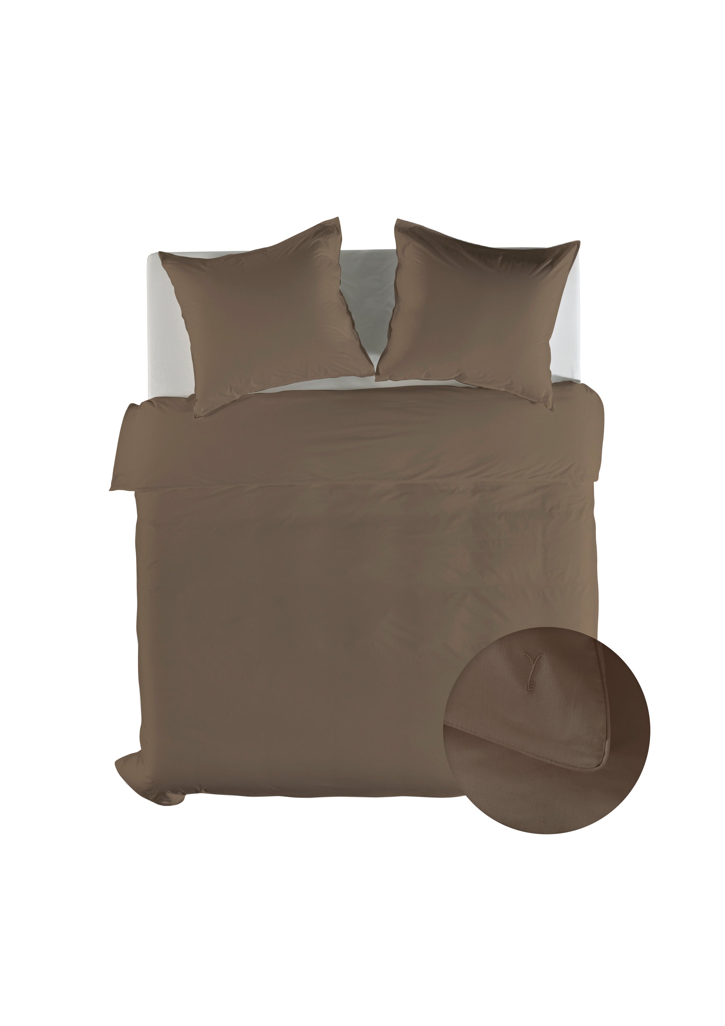 Yellow dekbedovertrek Suite Dubai Plaza taupe katoen-satijn