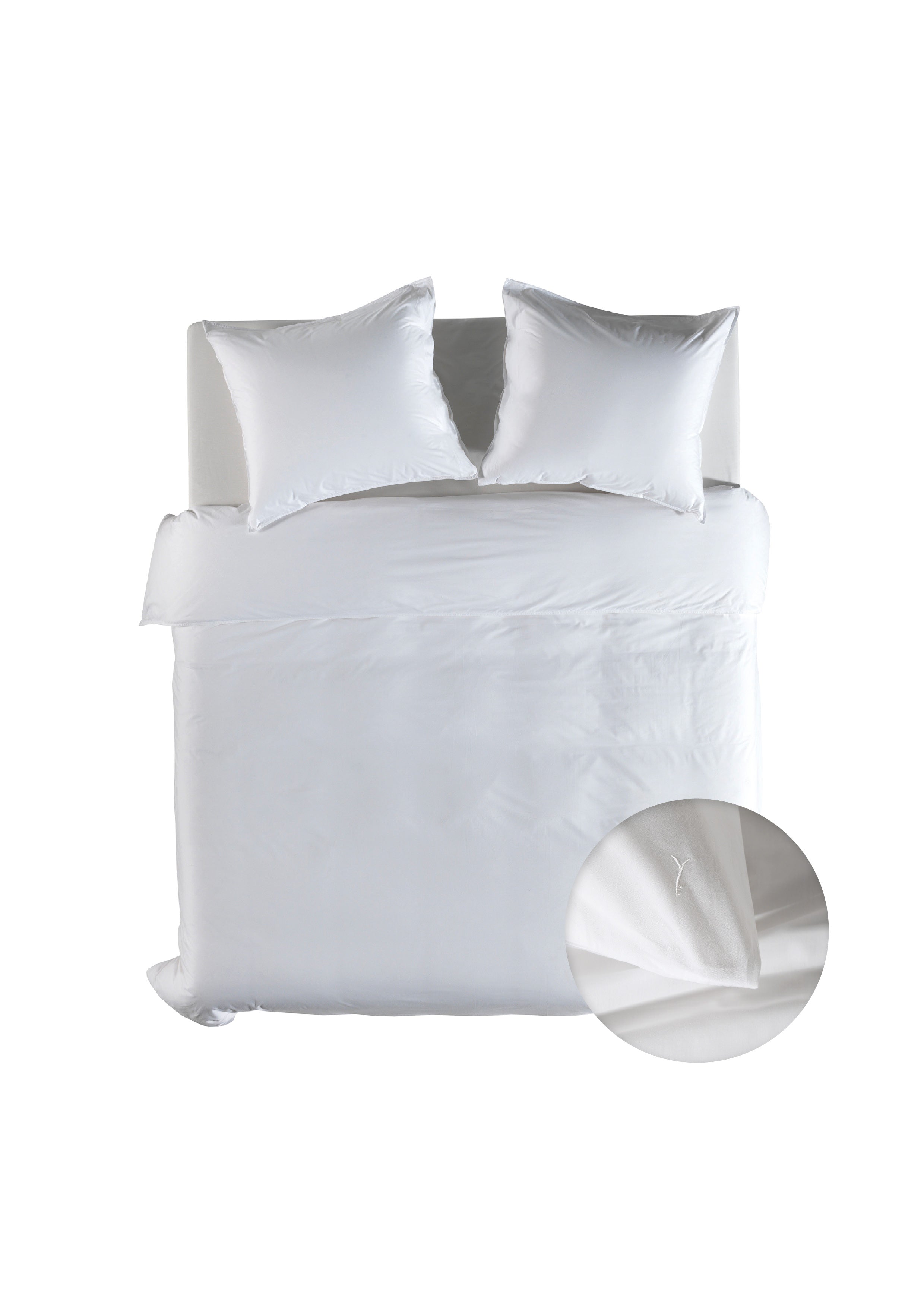 Yellow dekbedovertrek Suite Mumbai Blanc de Blanc katoen percale