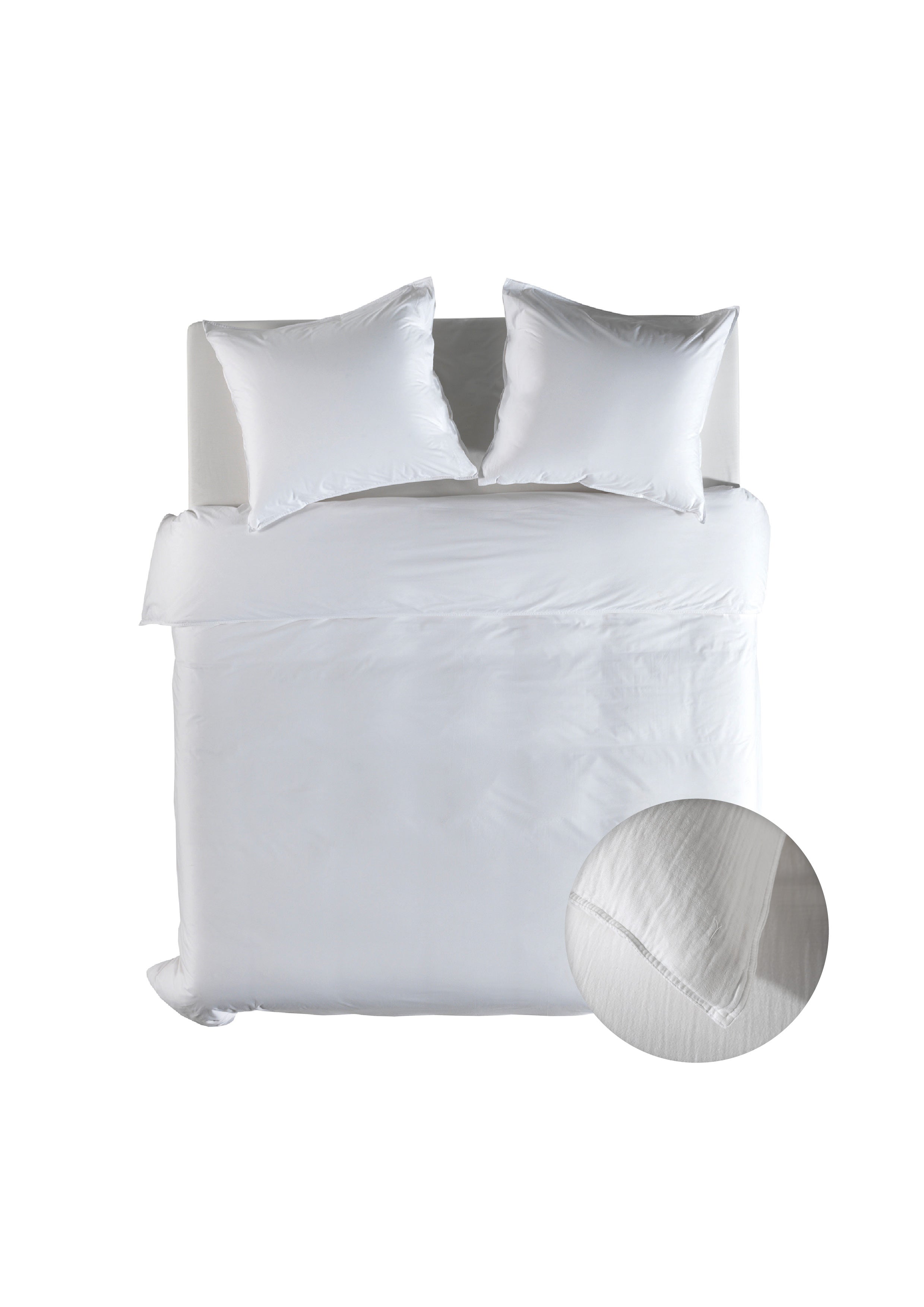 Yellow dekbedovertrek Suite Guadeloupe Blanc de Blanc mousseline