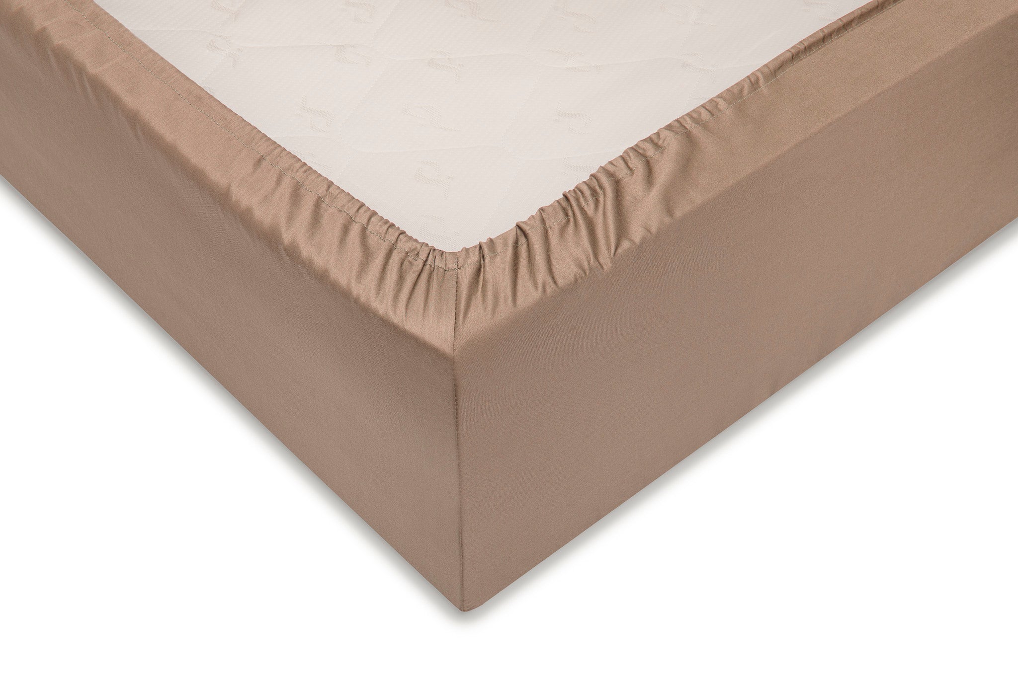 Zo Home hoeslaken Satinado Praline Brown satijn