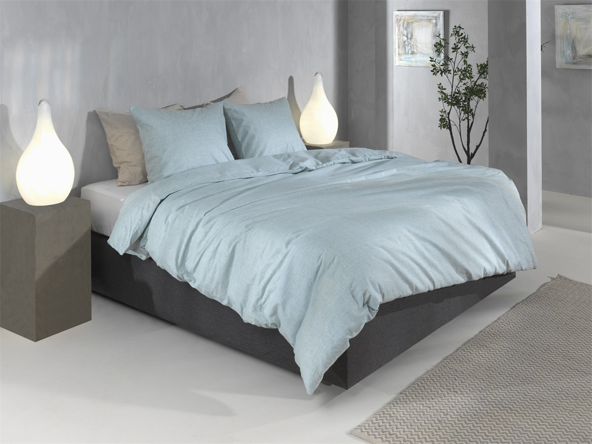 Zo Home Housse de couette Flanelle Flanella di Lino Vert Menthe