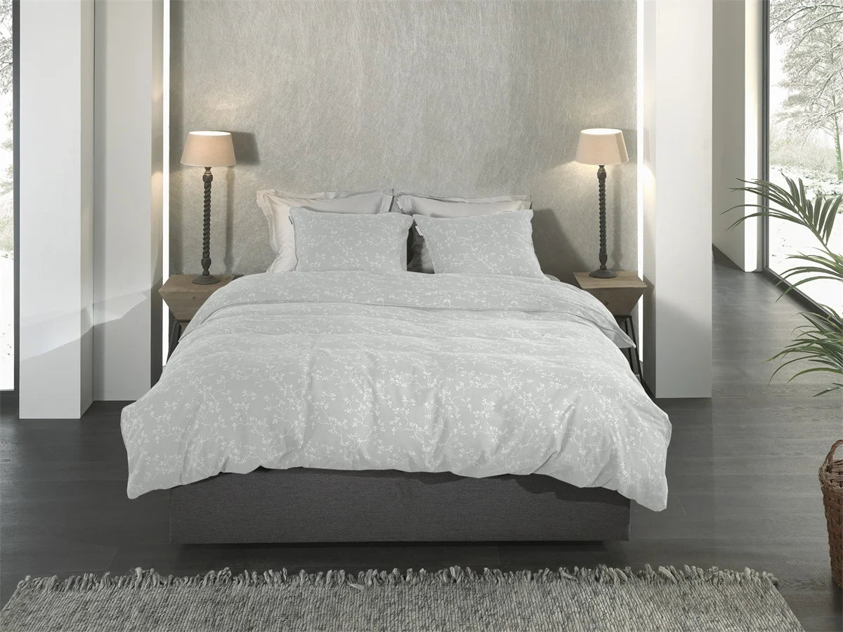 Heckettlane Dekbedovertrek Flanel Alloro Light Grey