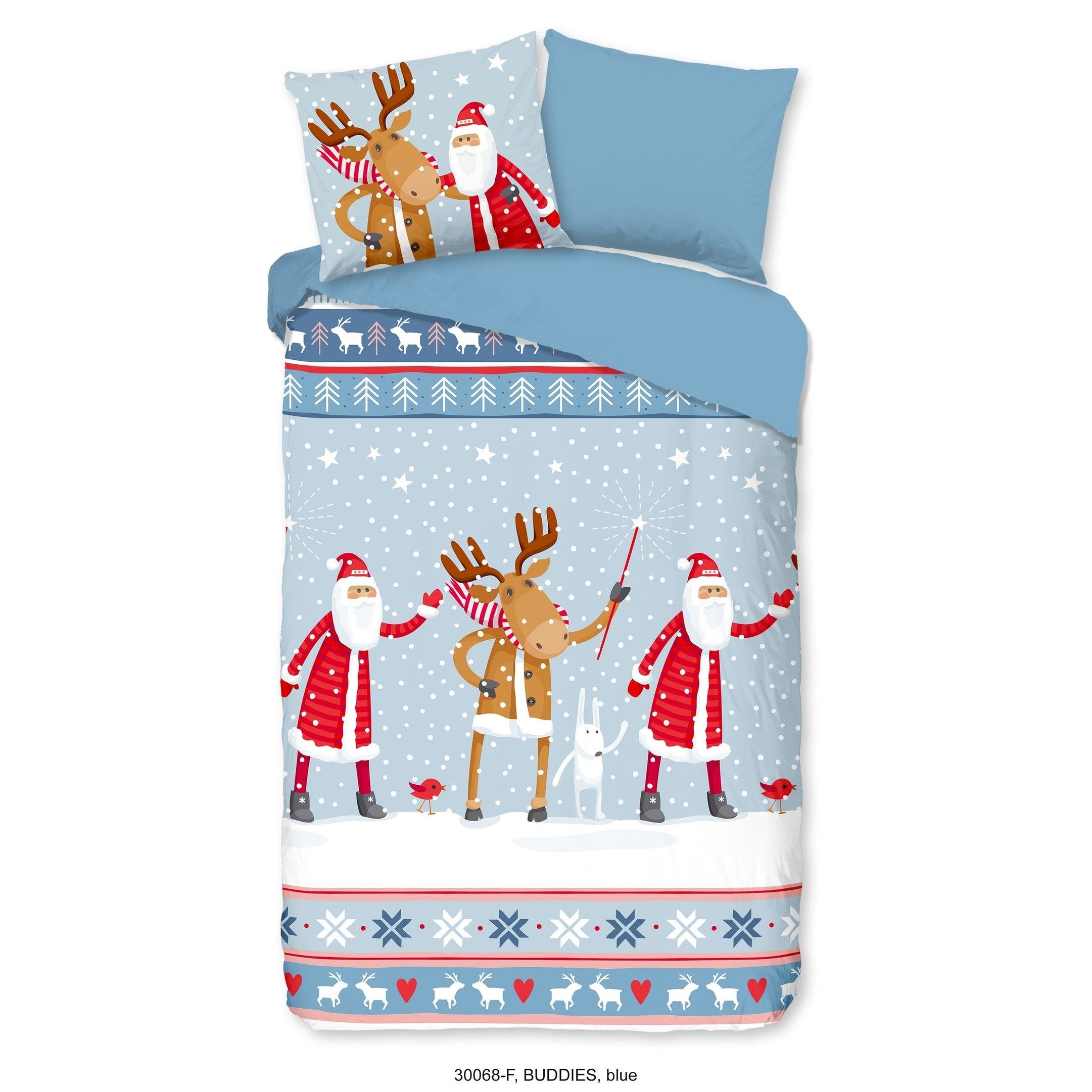 Housse de couette Good Morning Flannel Buddies Bleu