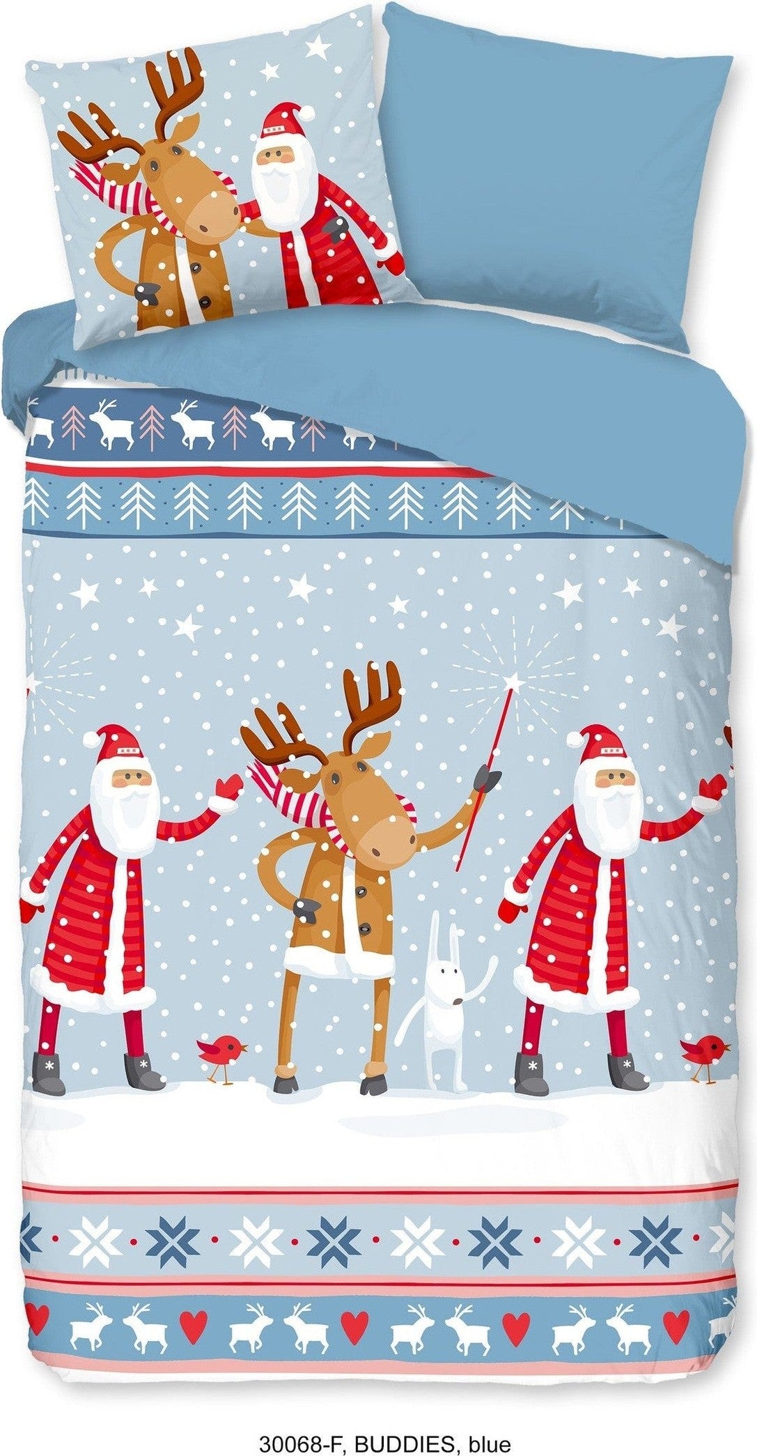 Housse de couette Good Morning Flannel Buddies Bleu