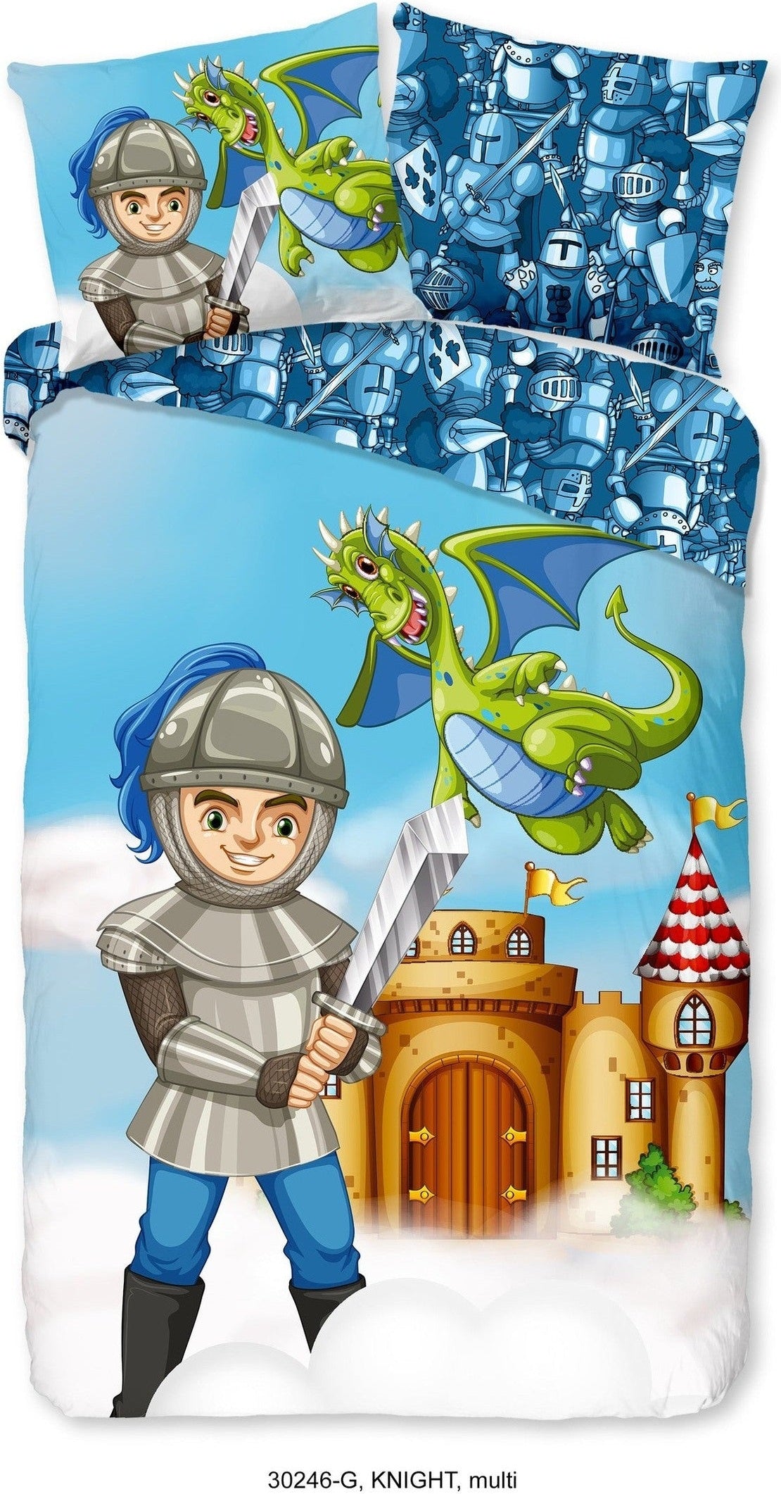 Good Morning Housse de Couette Coton Chevalier Multi