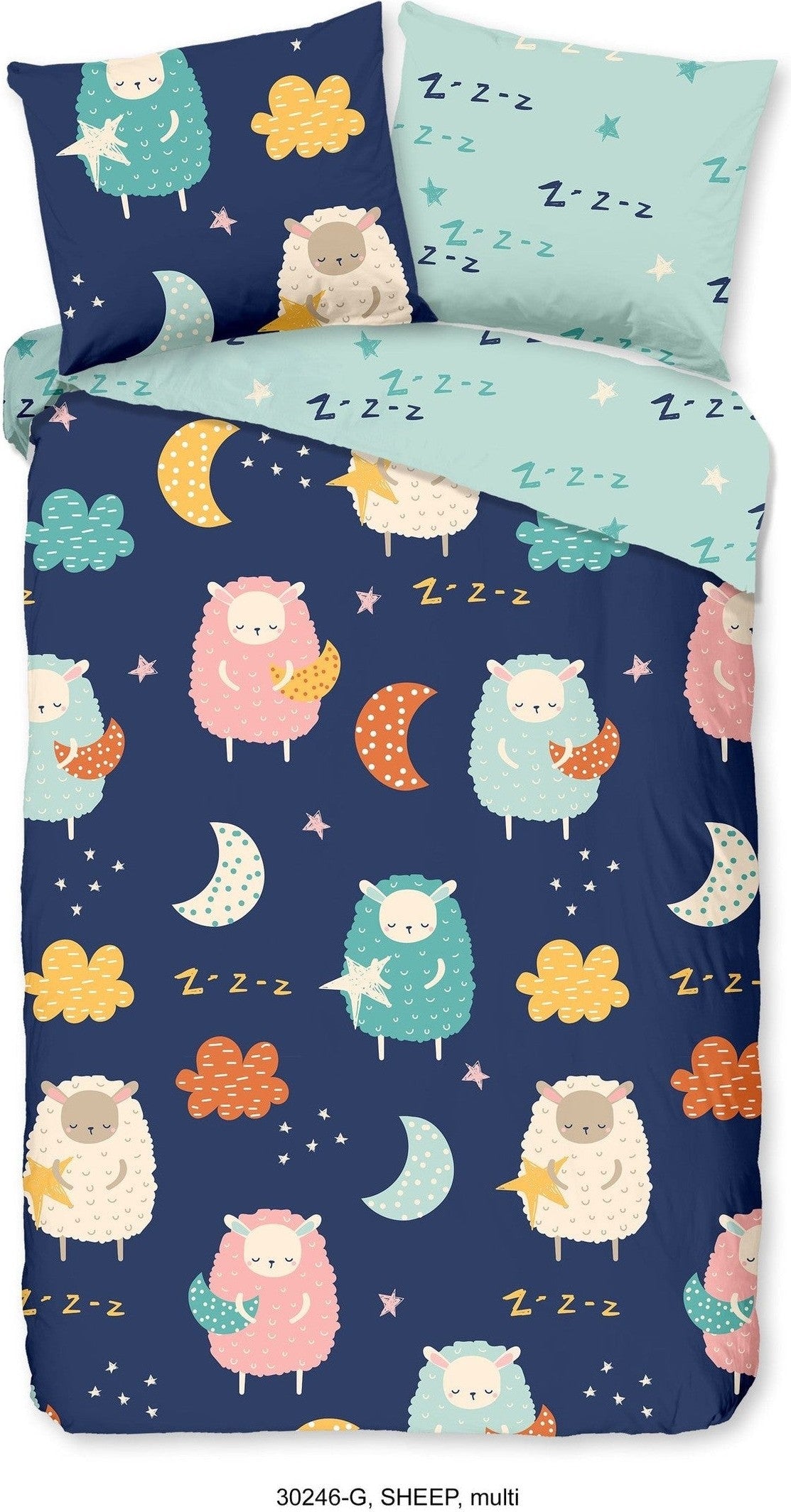 Good Morning Housse de Couette Coton Mouton Multi