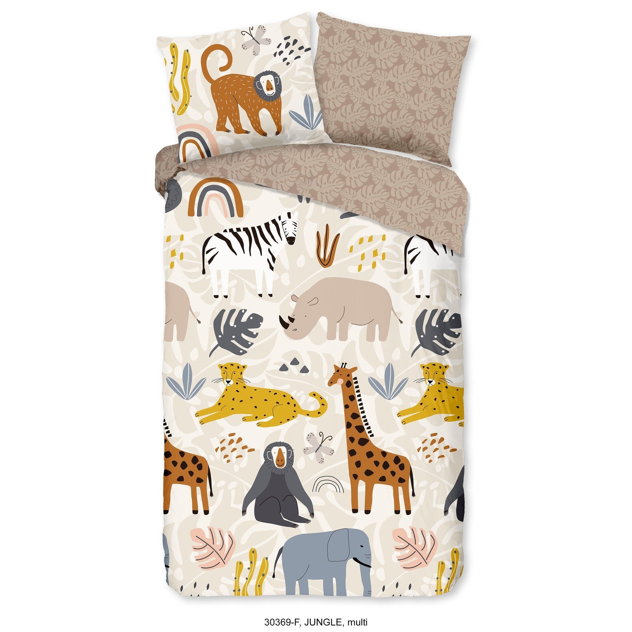 Good Morning Housse de Couette Flanelle Jungle Multi
