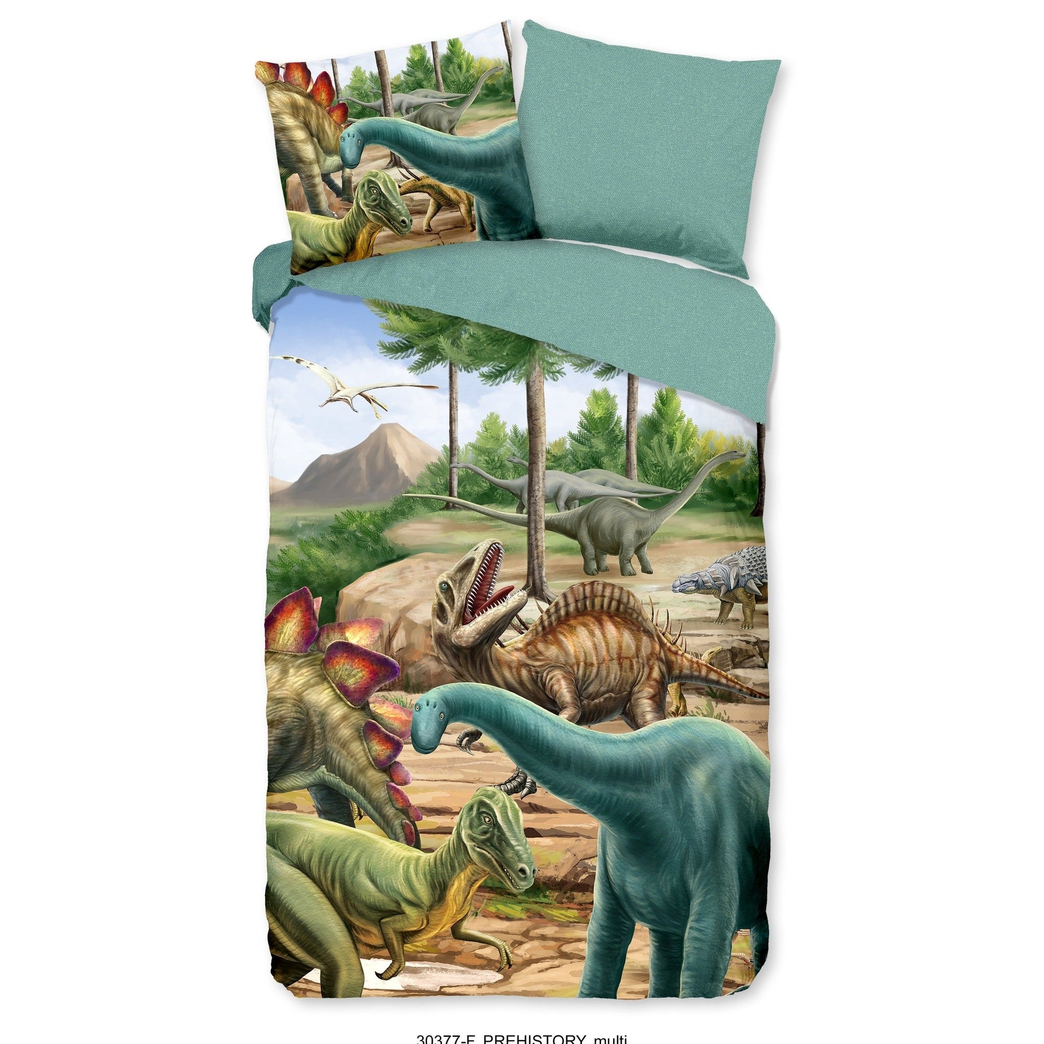 Good Morning Housse de couette Flanelle Préhistoire Multi