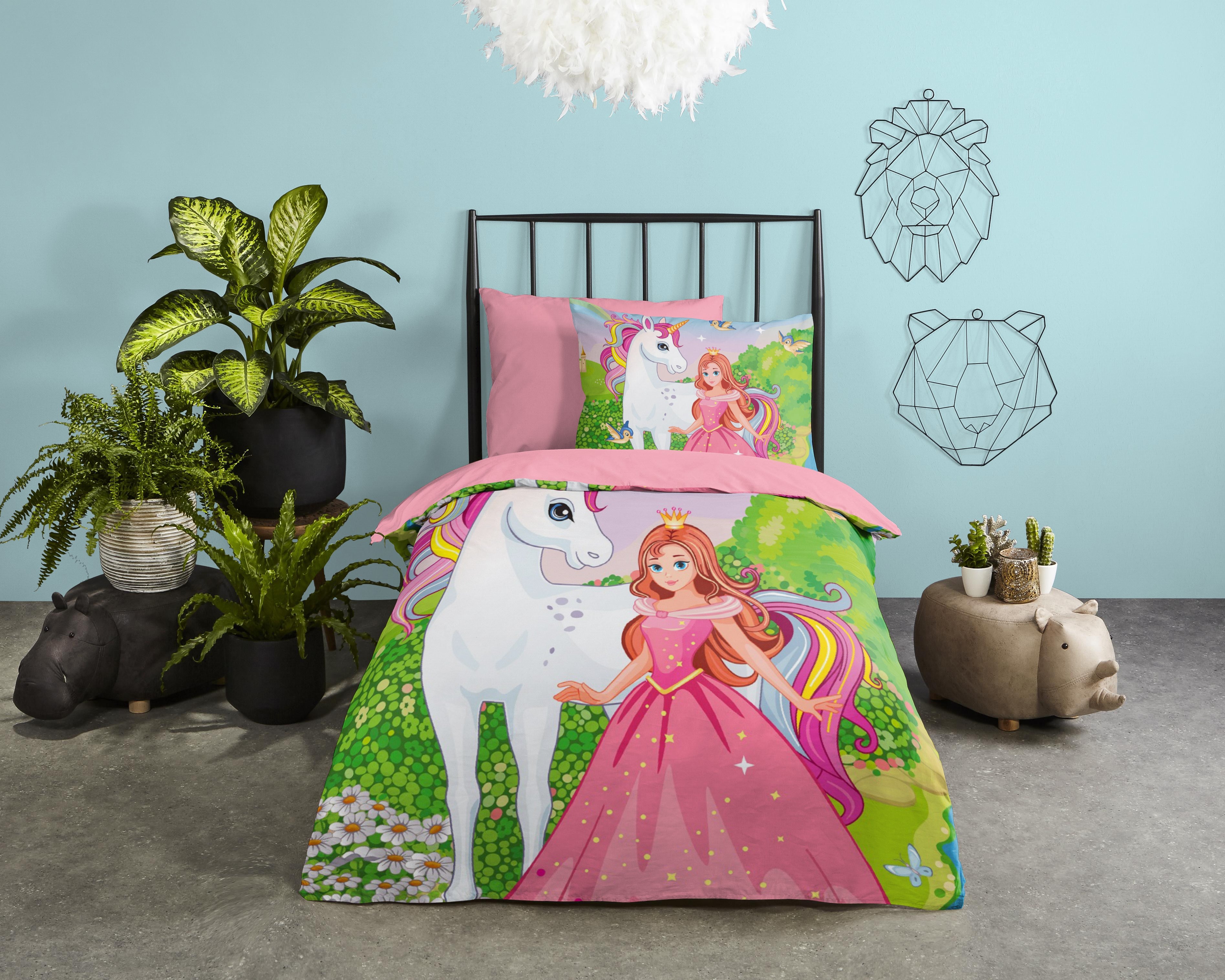 Good Morning Housse de Couette Coton Conte de Fées Multi