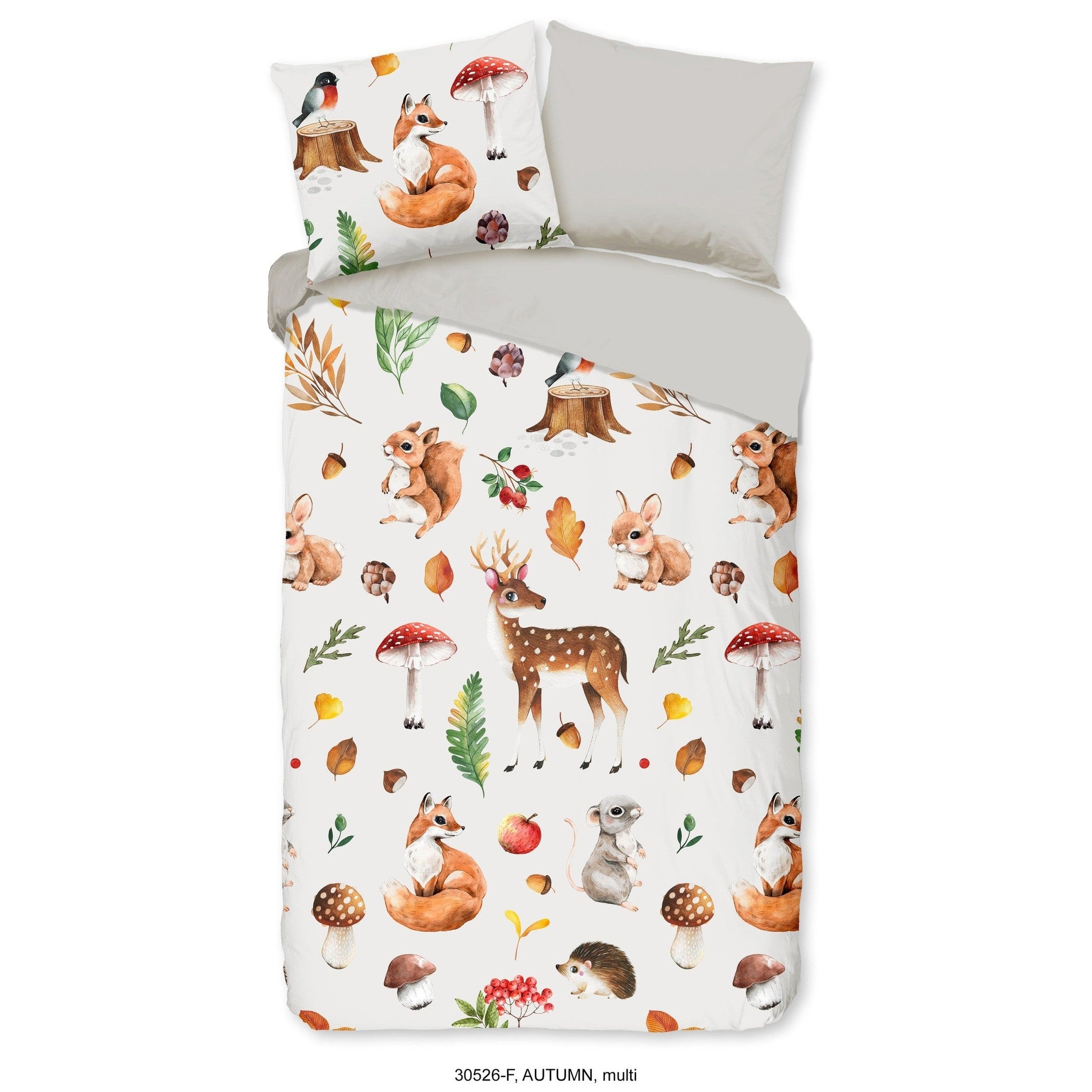 Good Morning Housse de Couette Flanelle Automne Multi