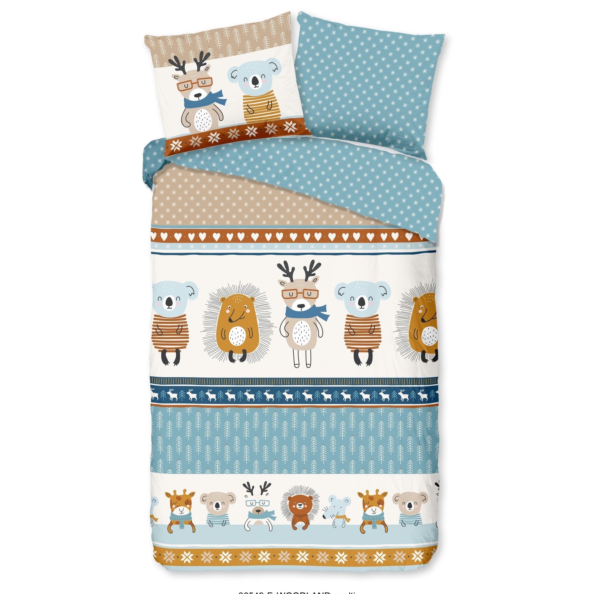 Good Morning Housse de couette Flanelle Woodland Multi