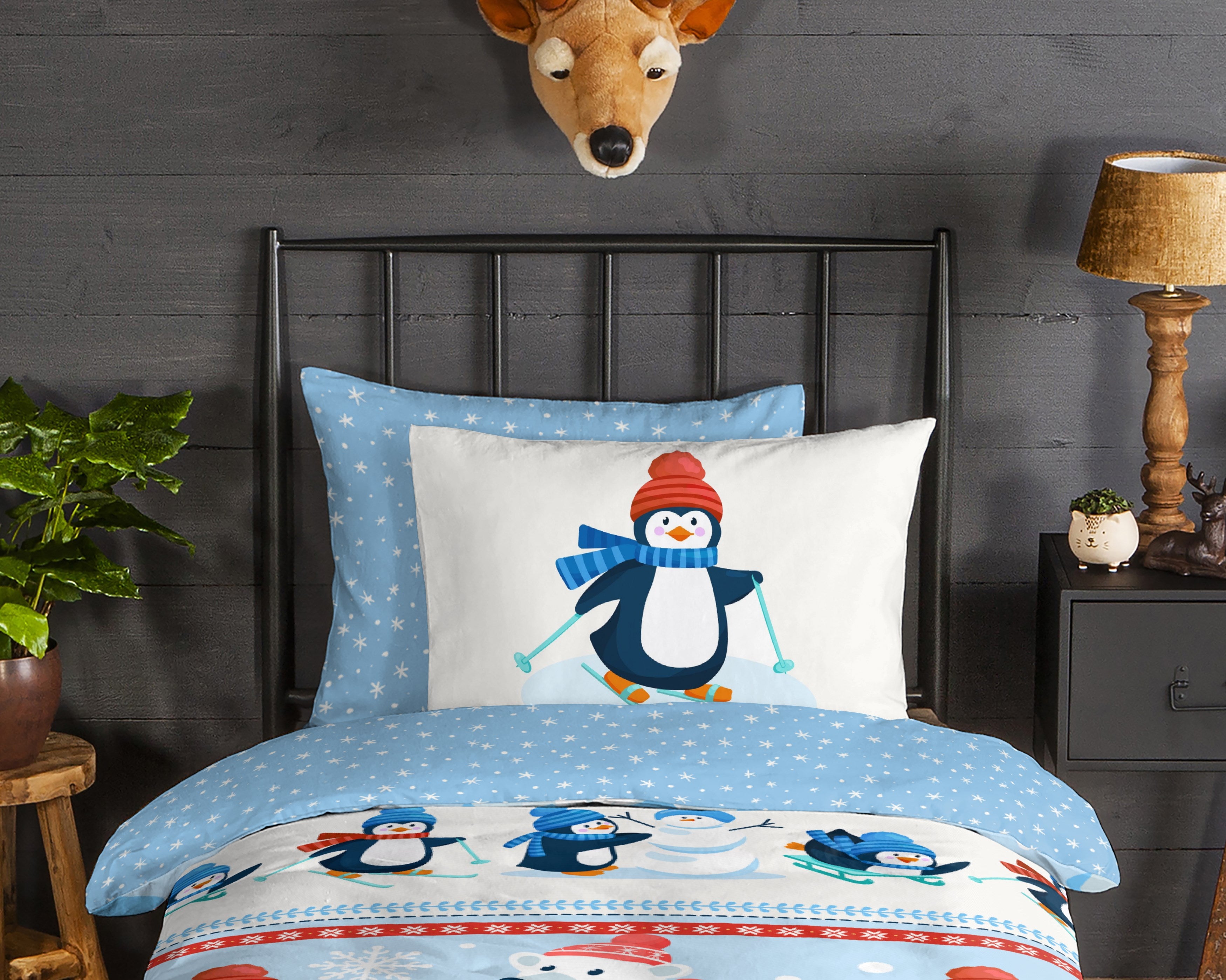 Good Morning Bettbezug Flanell Pinguine Multi