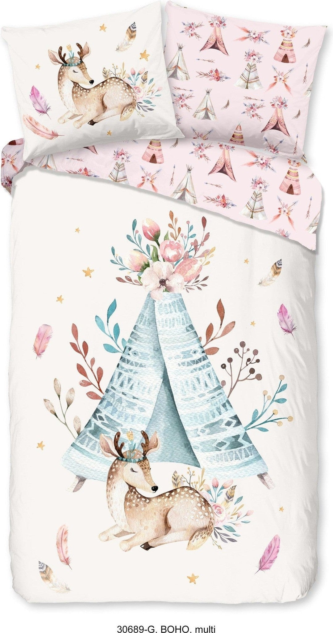 Good Morning Dekbedovertrek Katoen Boho Multi