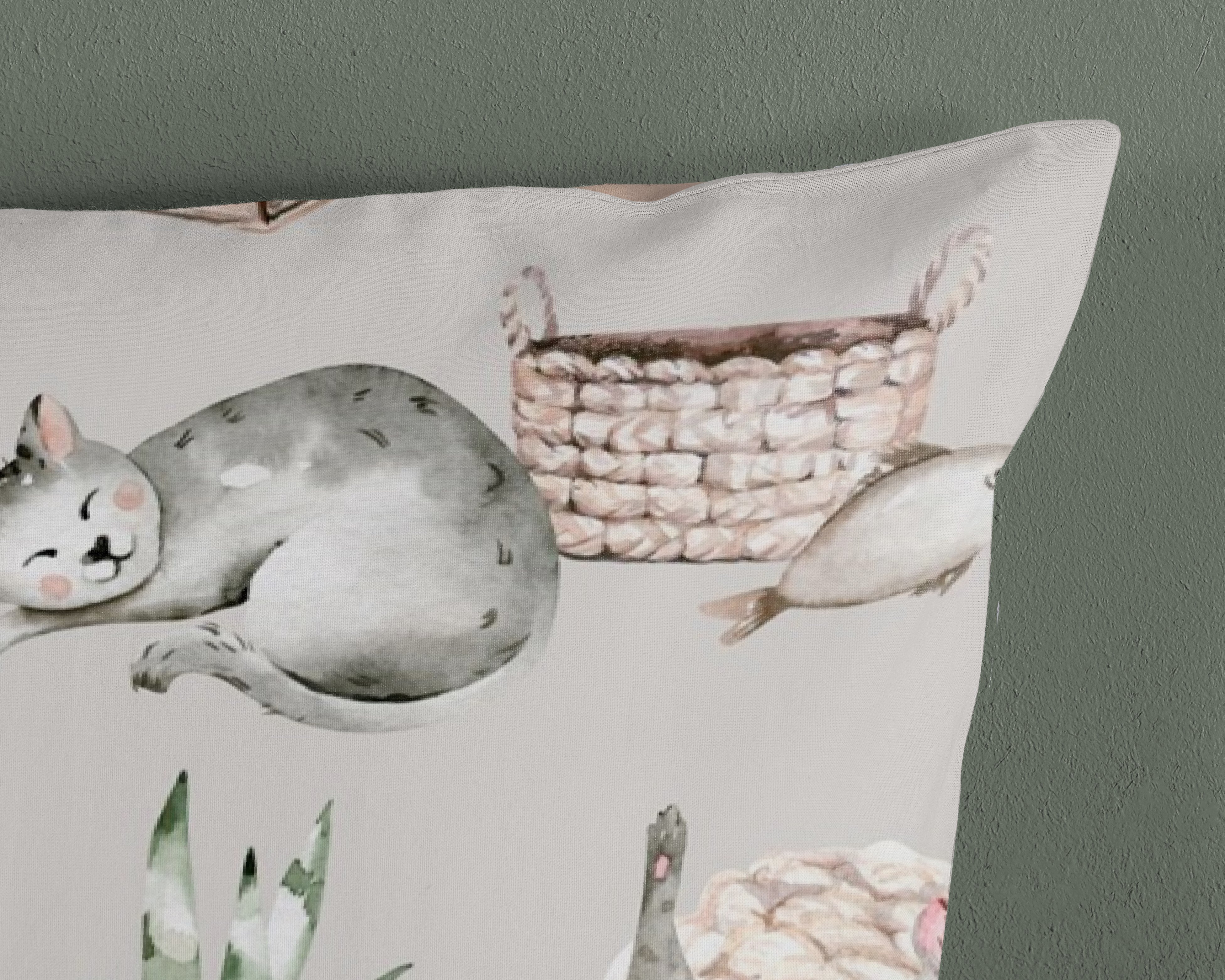 Good Morning Bettbezug Baumwolle Catlife Grau