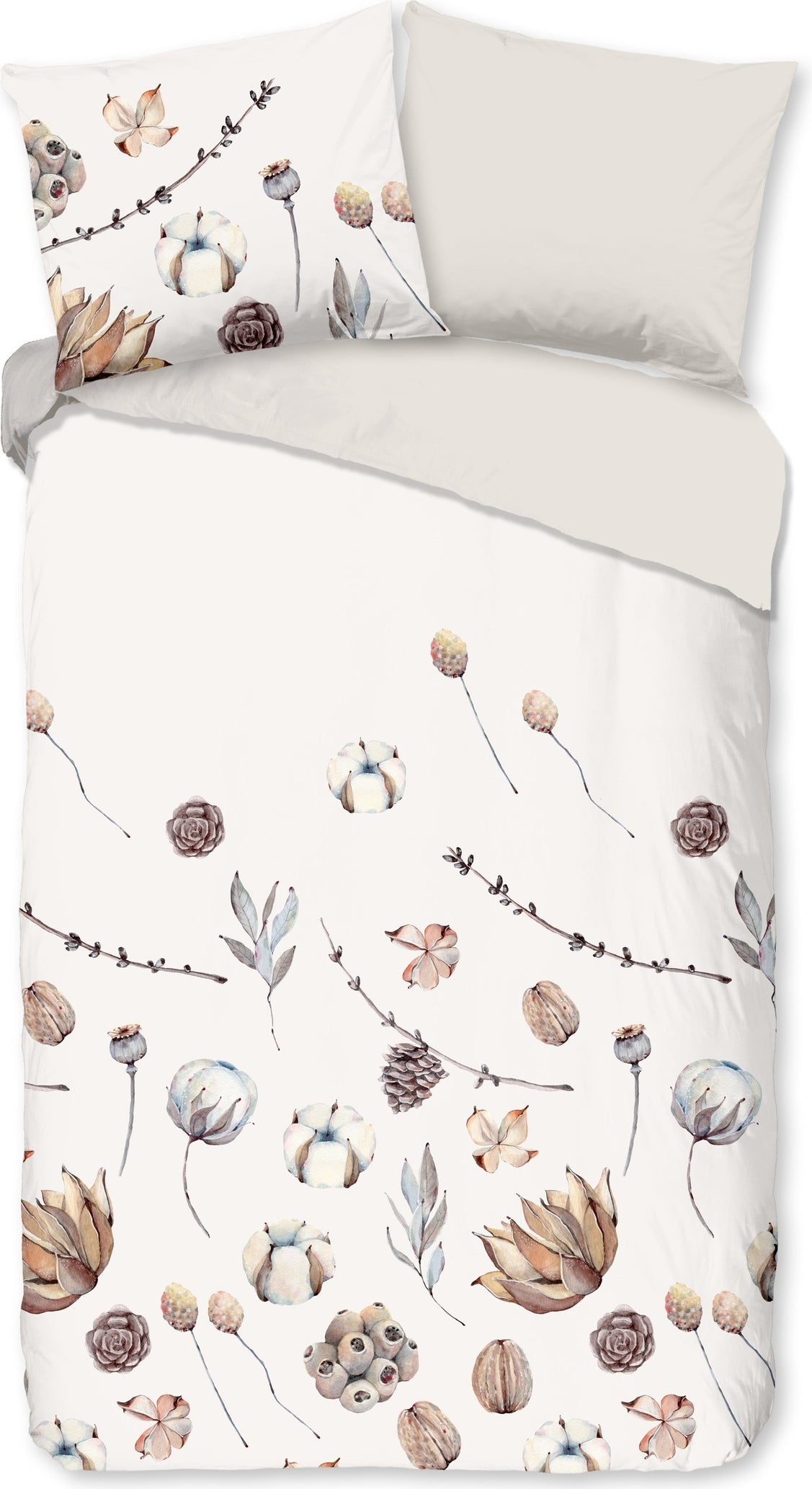 Good Morning Dekbedovertrek Flanel Mirre - Sand