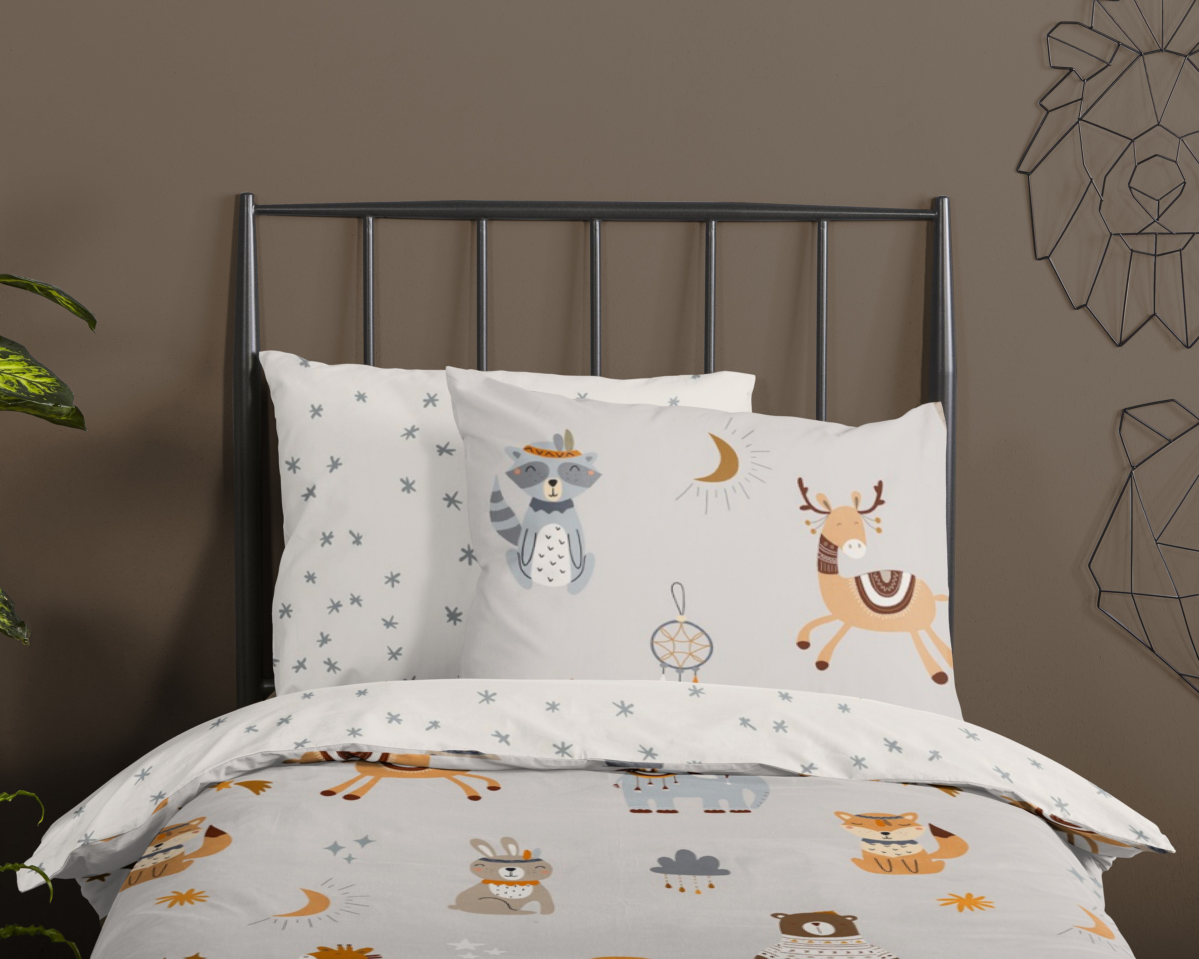 Good Morning Bettbezug Baumwolle Woody Multi