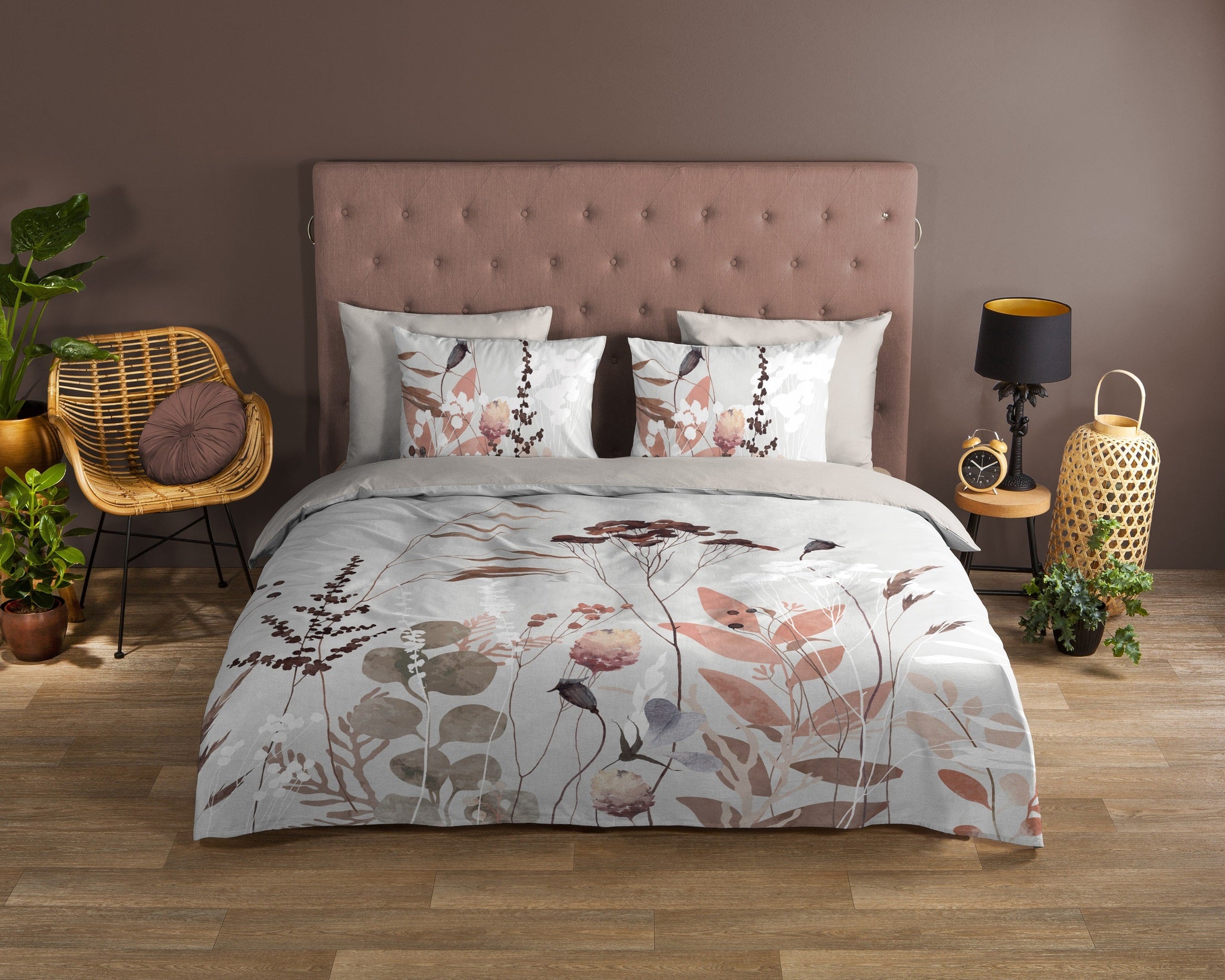 Good Morning Dekbedovertrek Katoen Moya - Grey