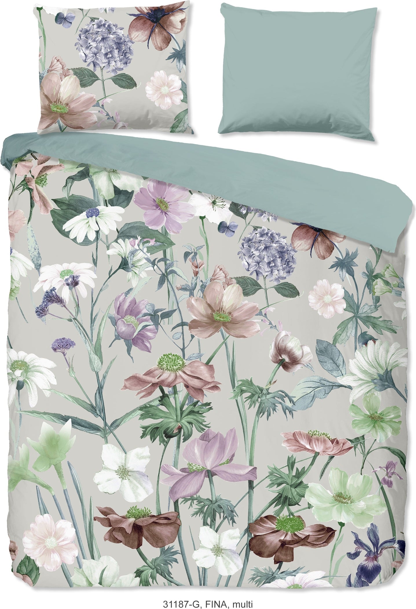 Good Morning Dekbedovertrek Katoen Fina - Multi