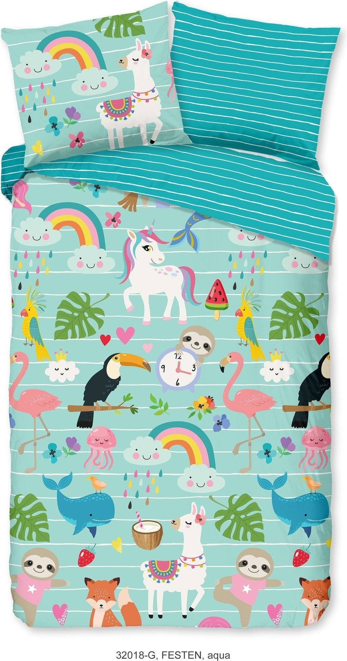 Housse de couette Good Morning Coton Festen Aqua