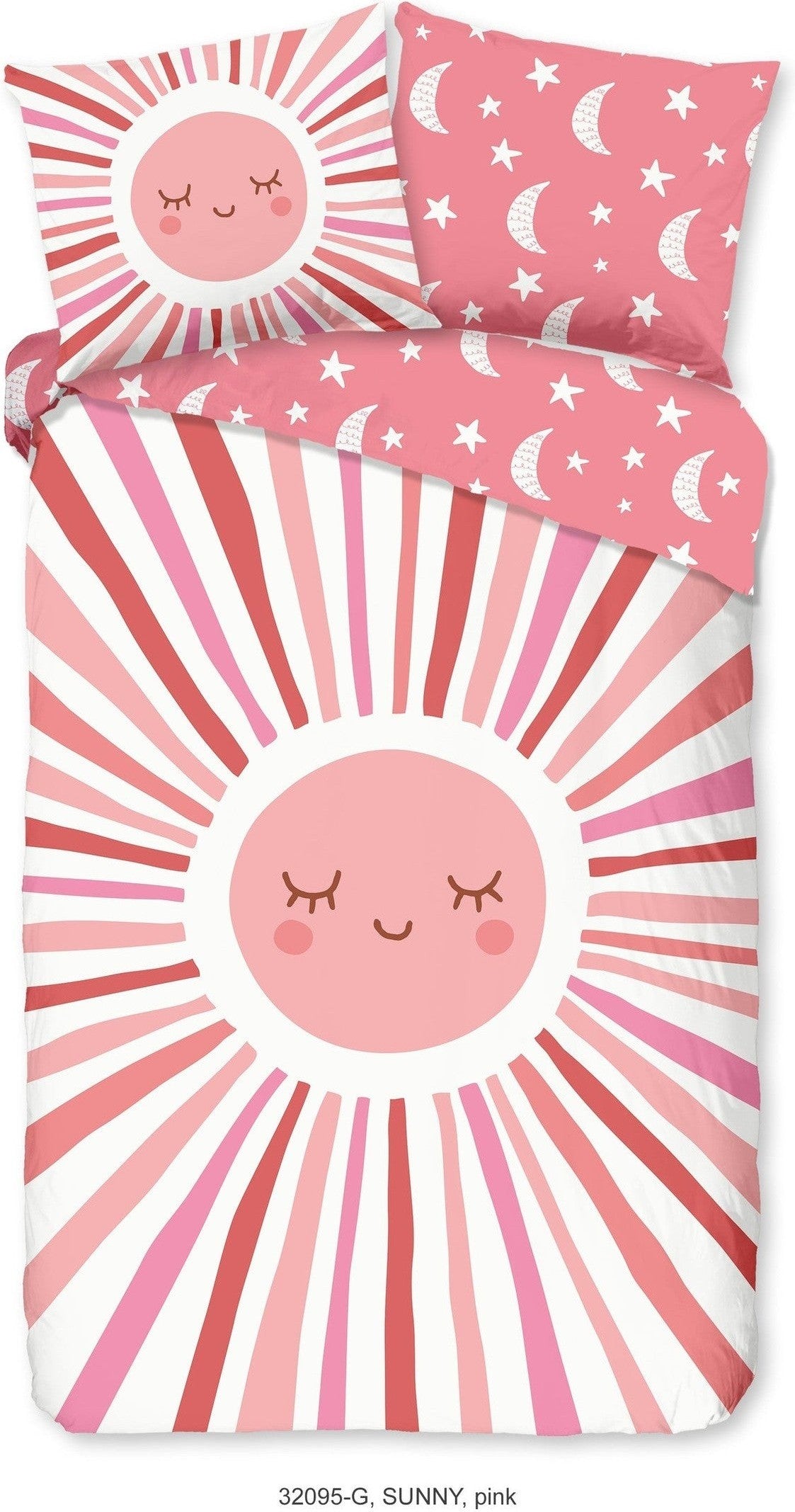 Housse de Couette Good Morning Coton Rose Ensoleillé