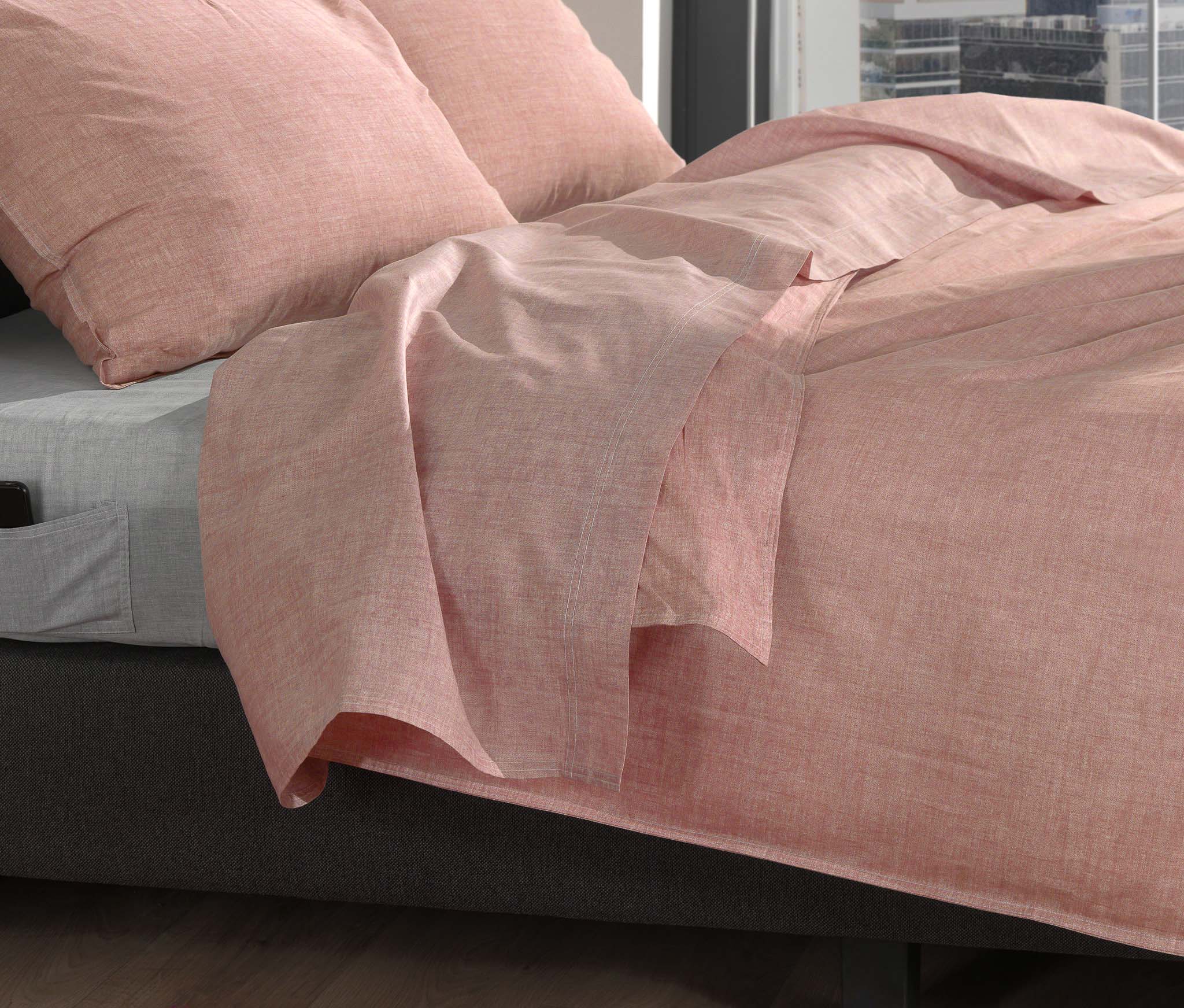 Zo Home laken Lino Old Rose katoen