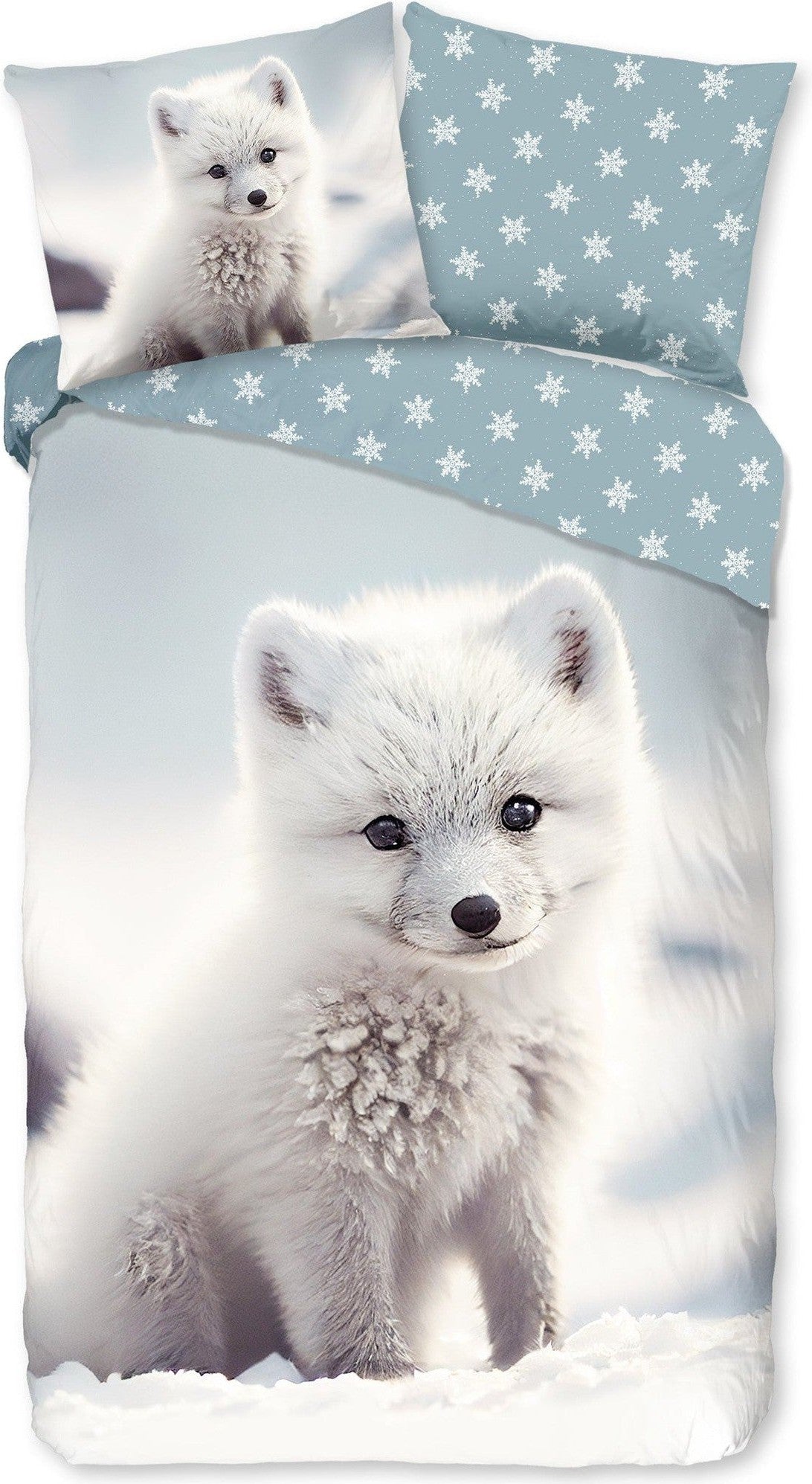 Housse de couette Good Morning, jeté en flanelle, blanc