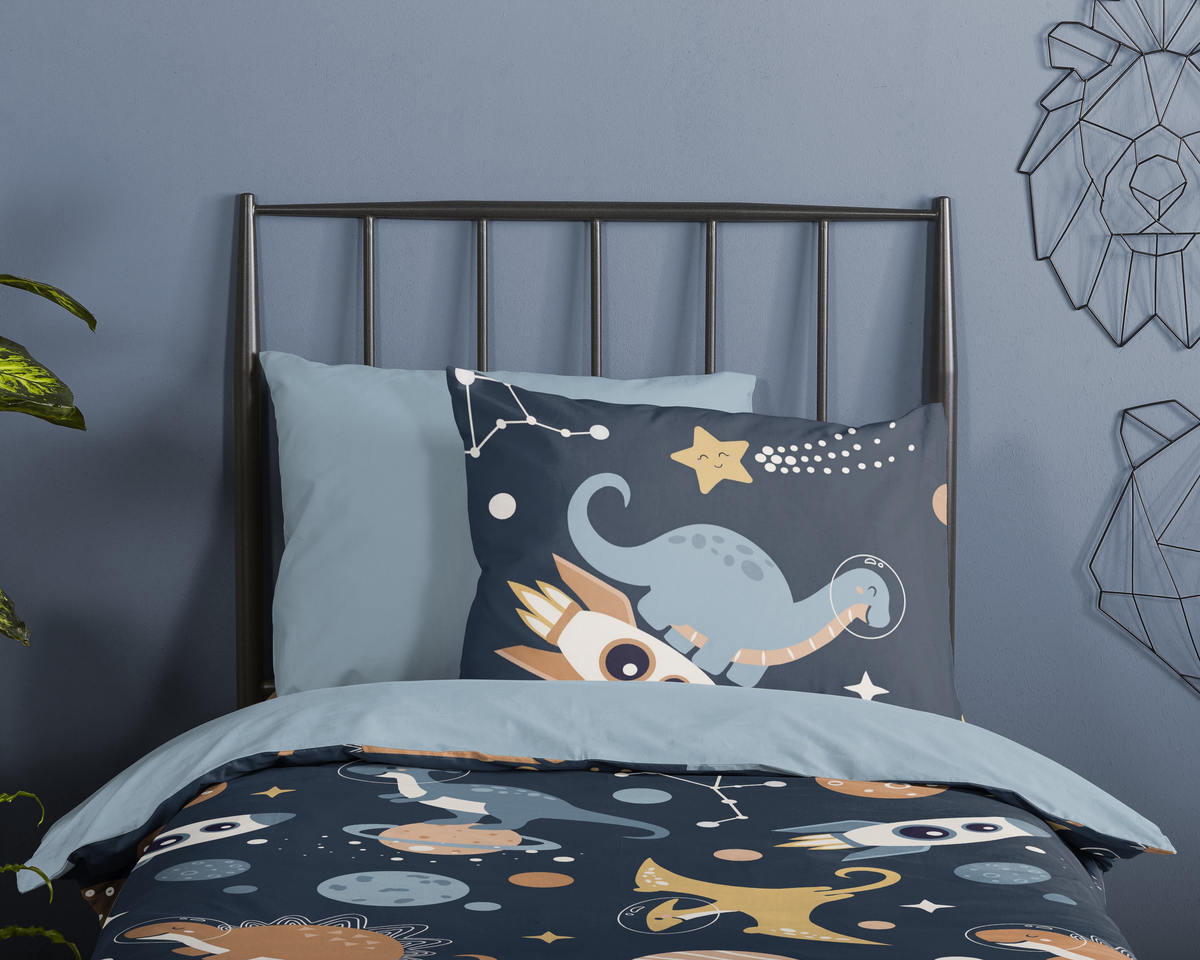 Housse de Couette Pure Microfibre Spacedino Bleu