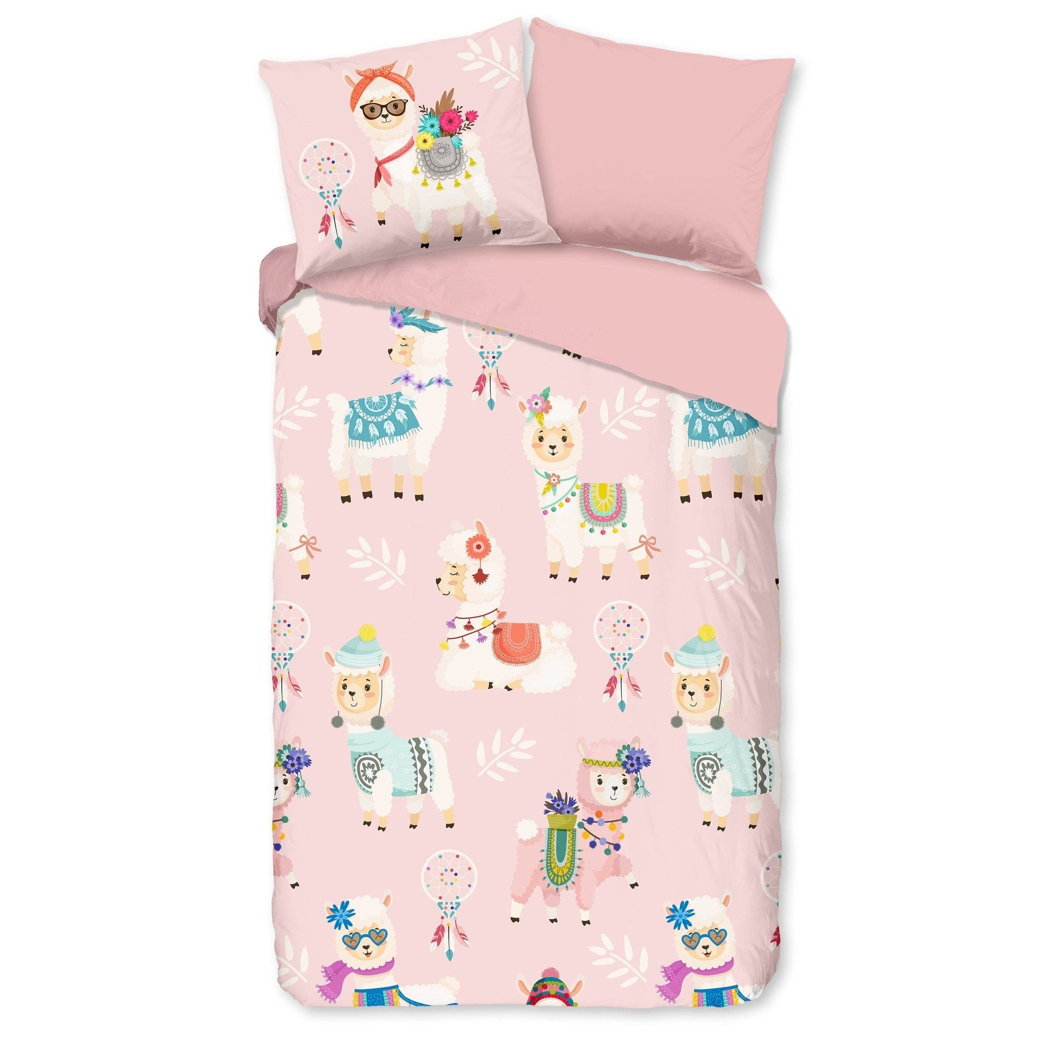 Good Morning Housse de Couette Flanelle Ladida Rose