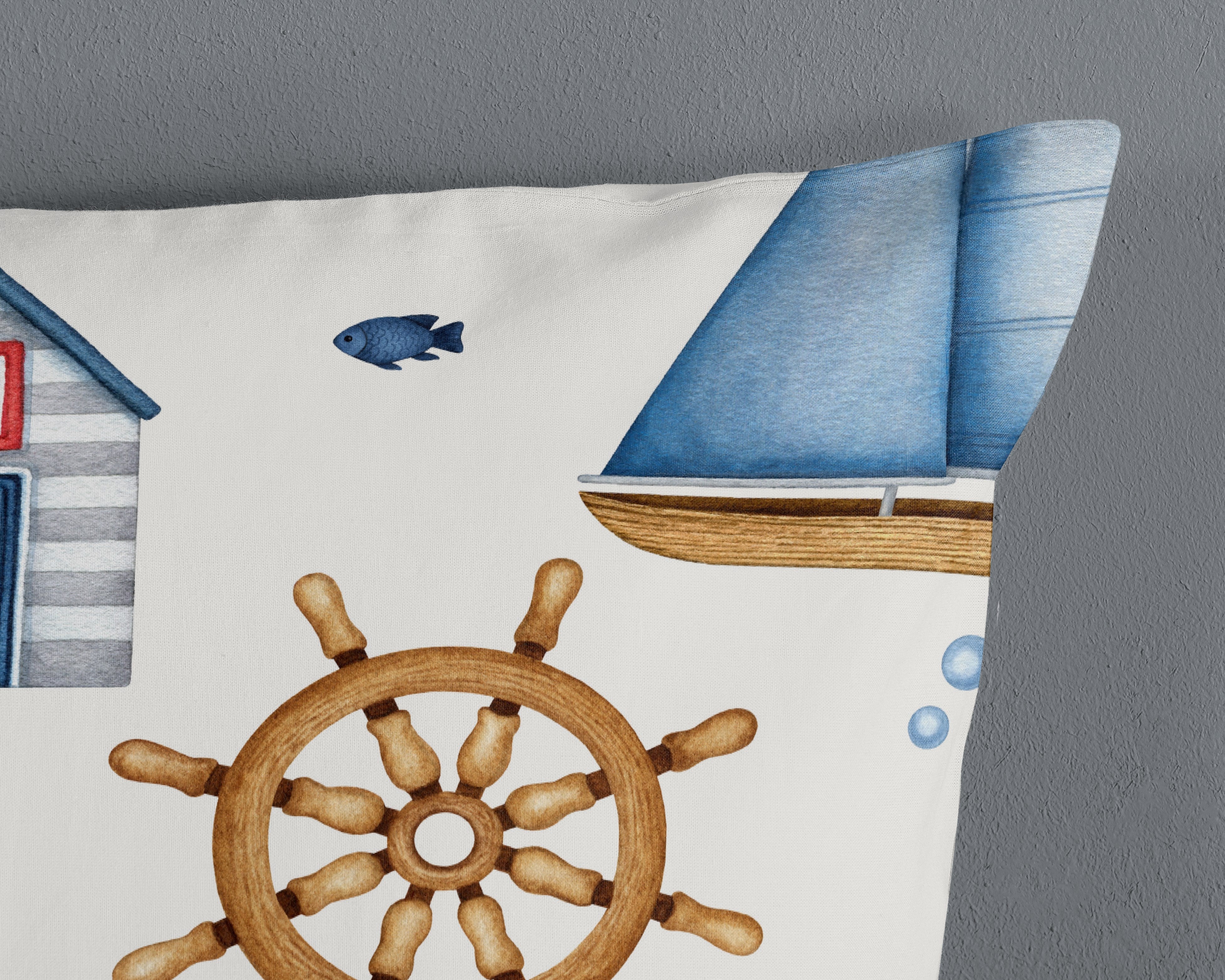 Good Morning Bettbezug Baumwolle Ahoy Blau