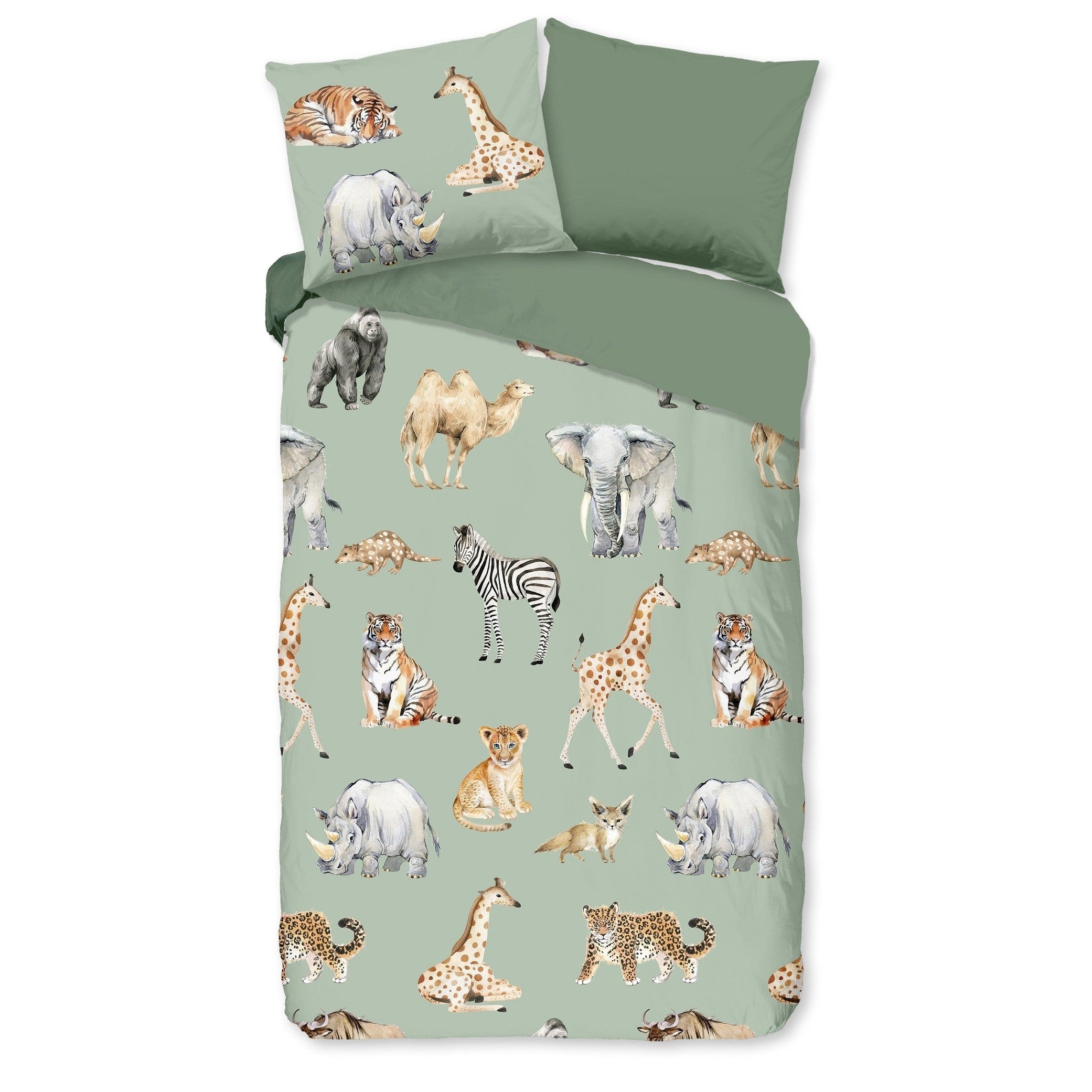 Housse de Couette Pure Microfibre Safari Vert